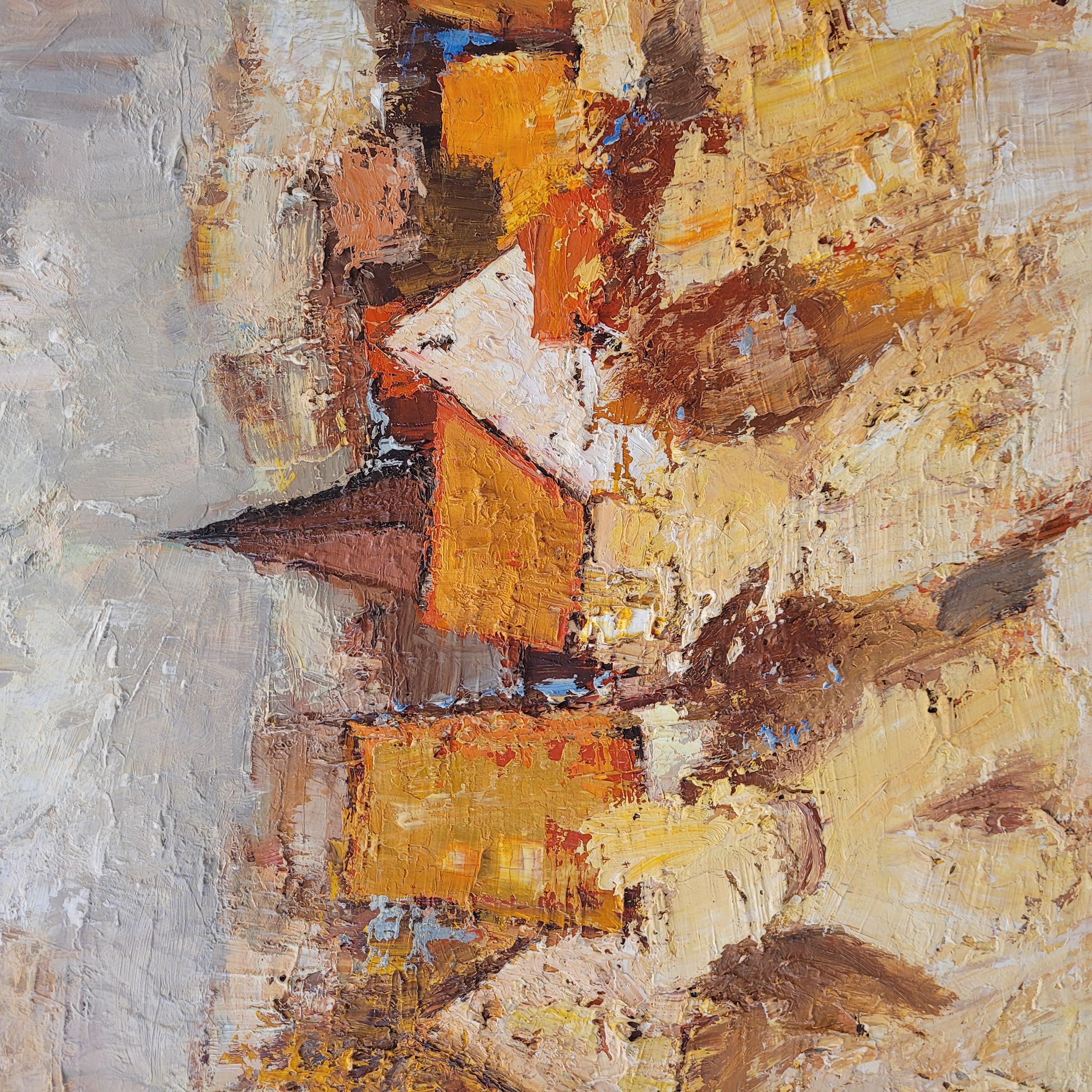 Öl auf Leinwand Französischer Expressionist Elsässisches Dorf von E. Ritter Frankreich im Angebot 19