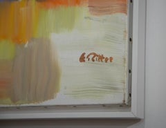 E. Ritters Colorful Oil on Canvas Painting, 1970s