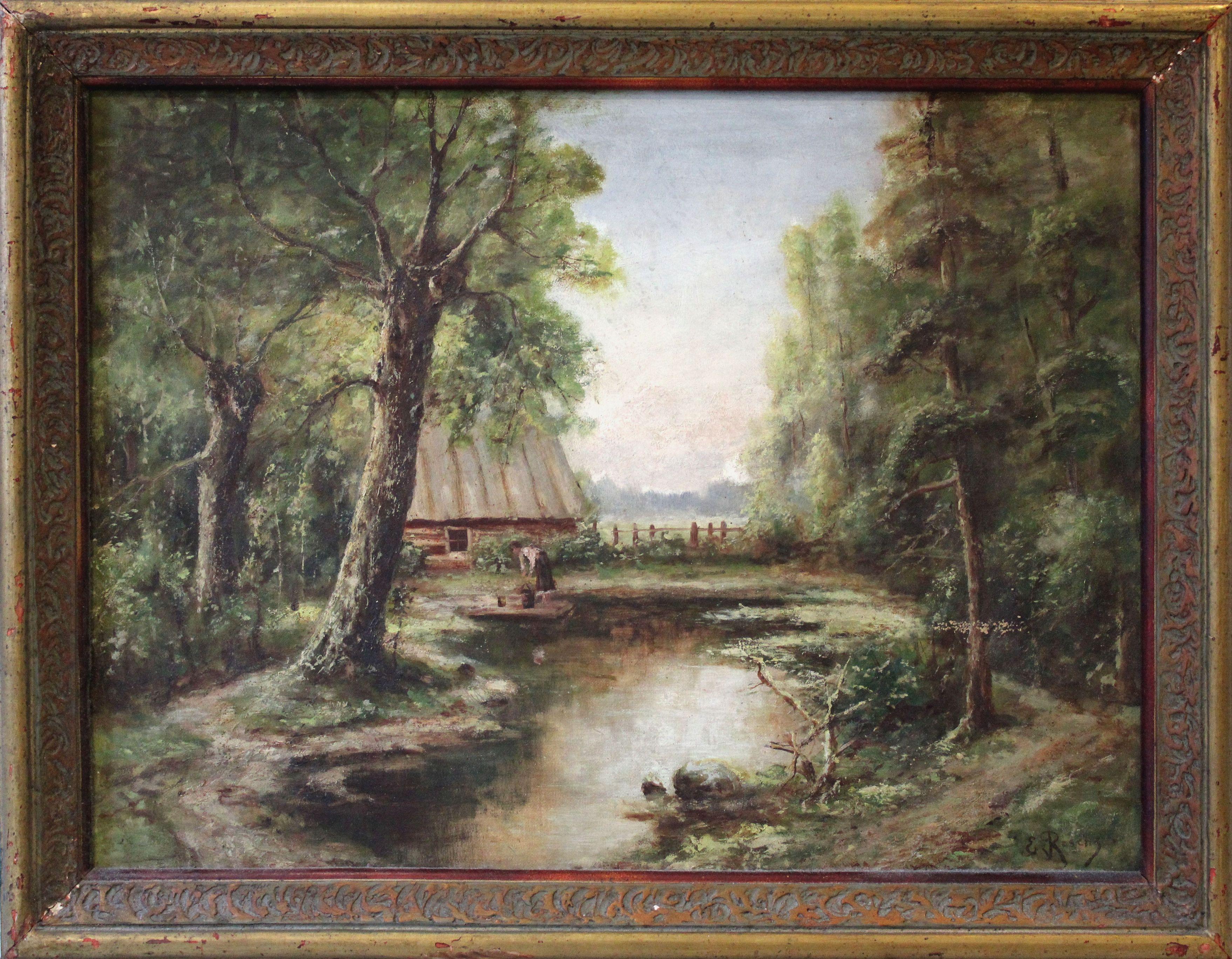 Paesaggio. Olio su tela, 54x73 cm - Painting Realismo di E. Rosens 