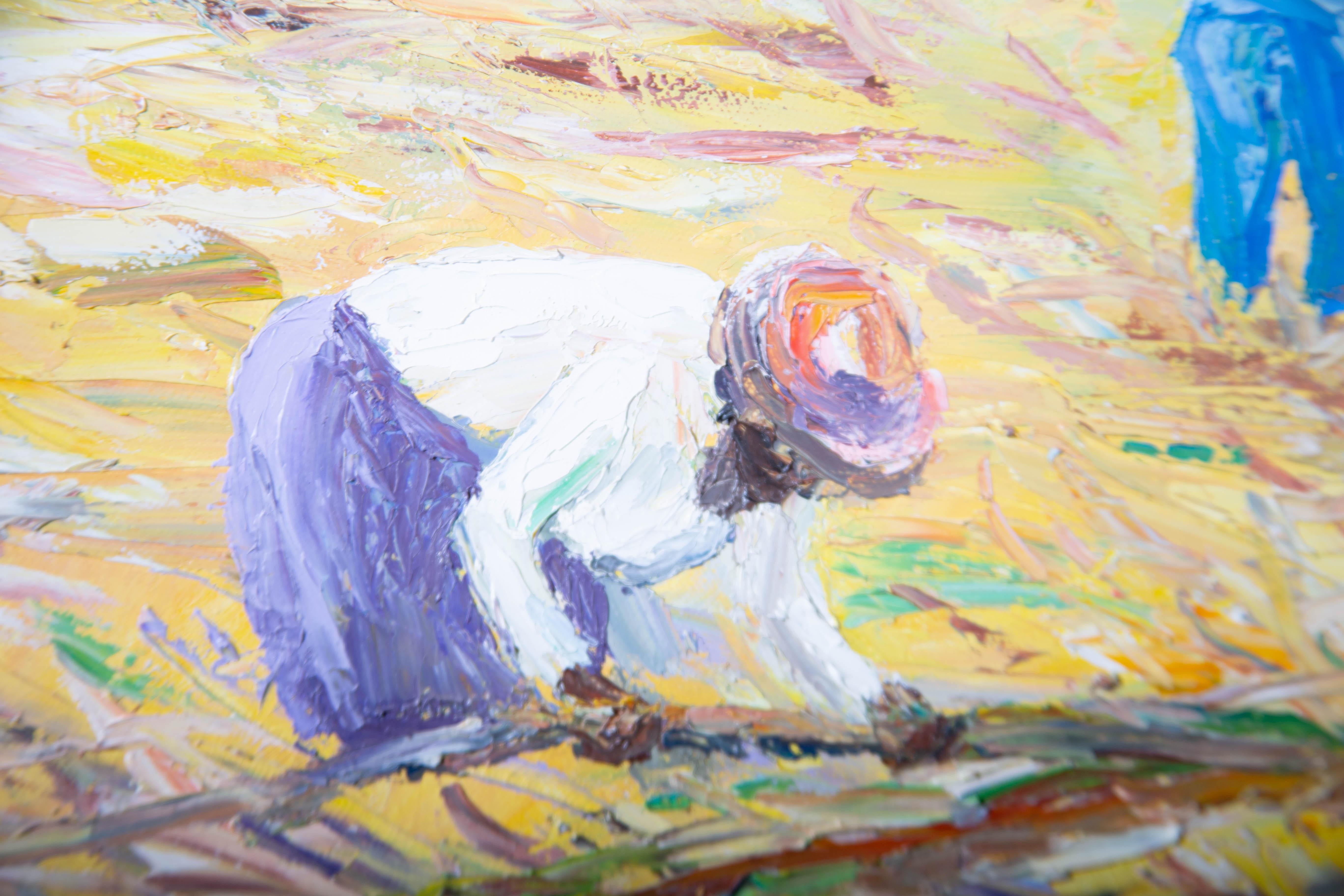 E. Rudo - Framed 1992 Oil, Harvest For Sale 4