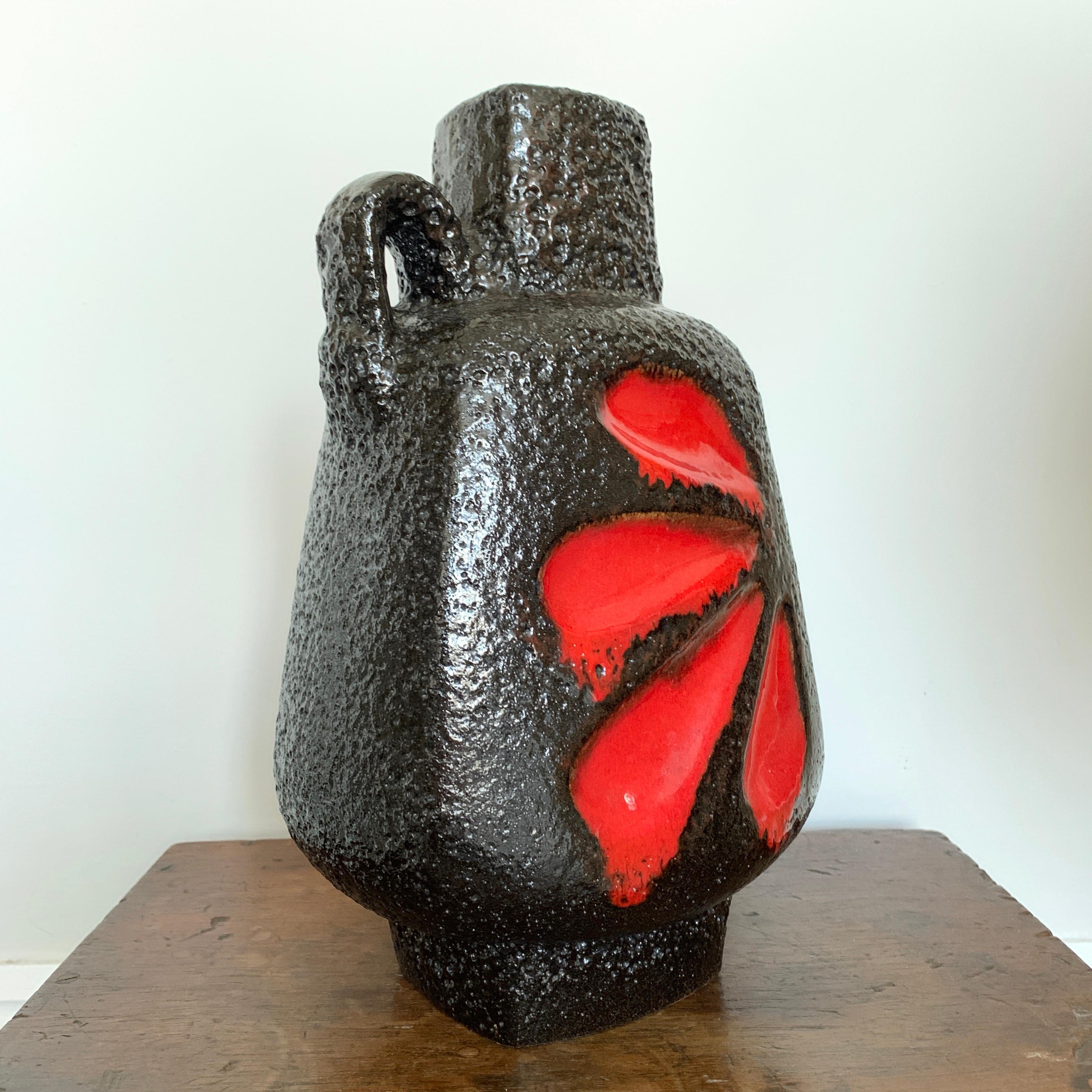 Mid-Century Modern E S Keramik Fat Lava Vase:: Allemagne de l'Ouest en vente