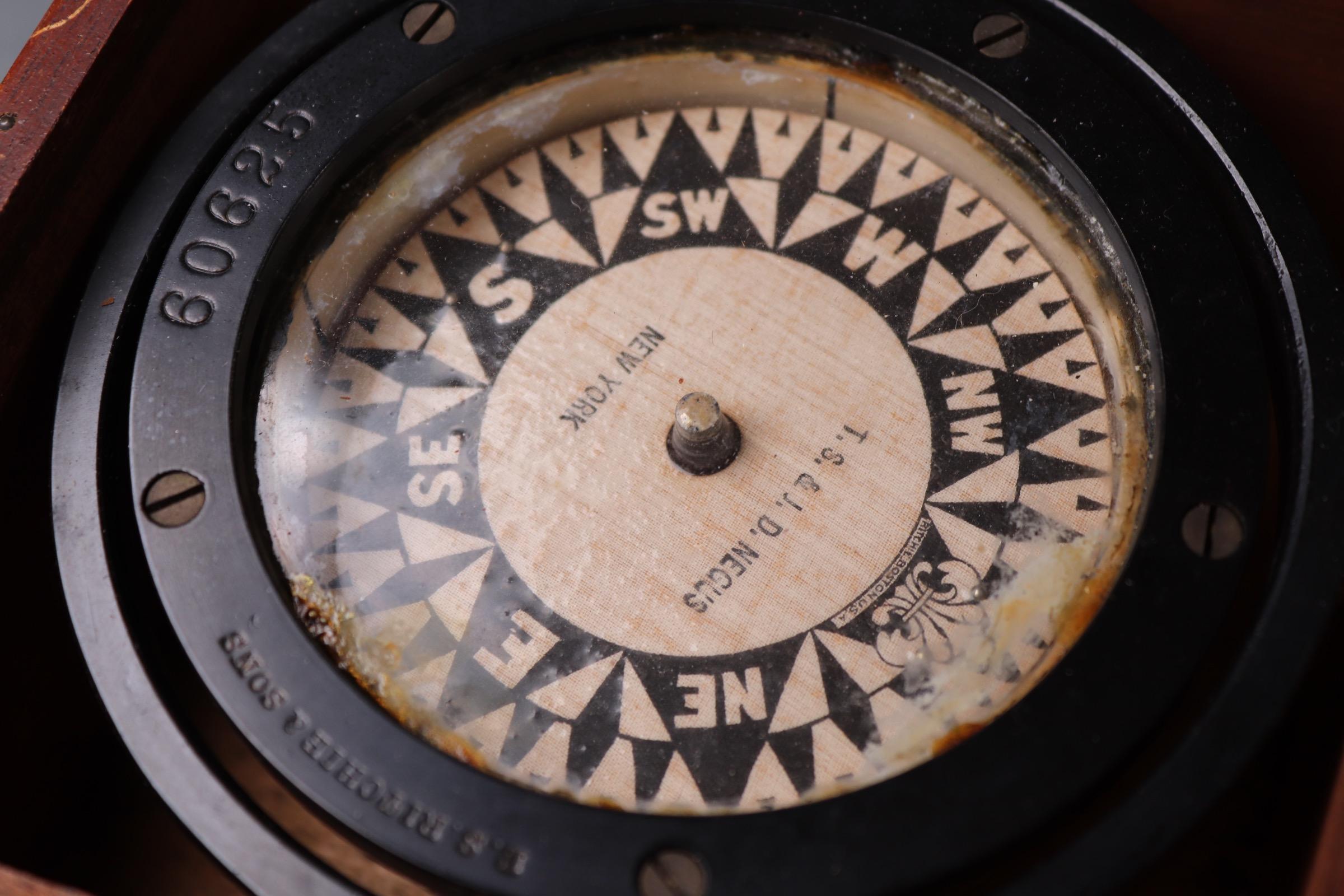 Late 19th Century E S Ritchie Boxed Ships Compass