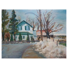 E. SIMCOE - Vintage Oil Painting on Panel - Unframed - Canada - Mid 20th Century