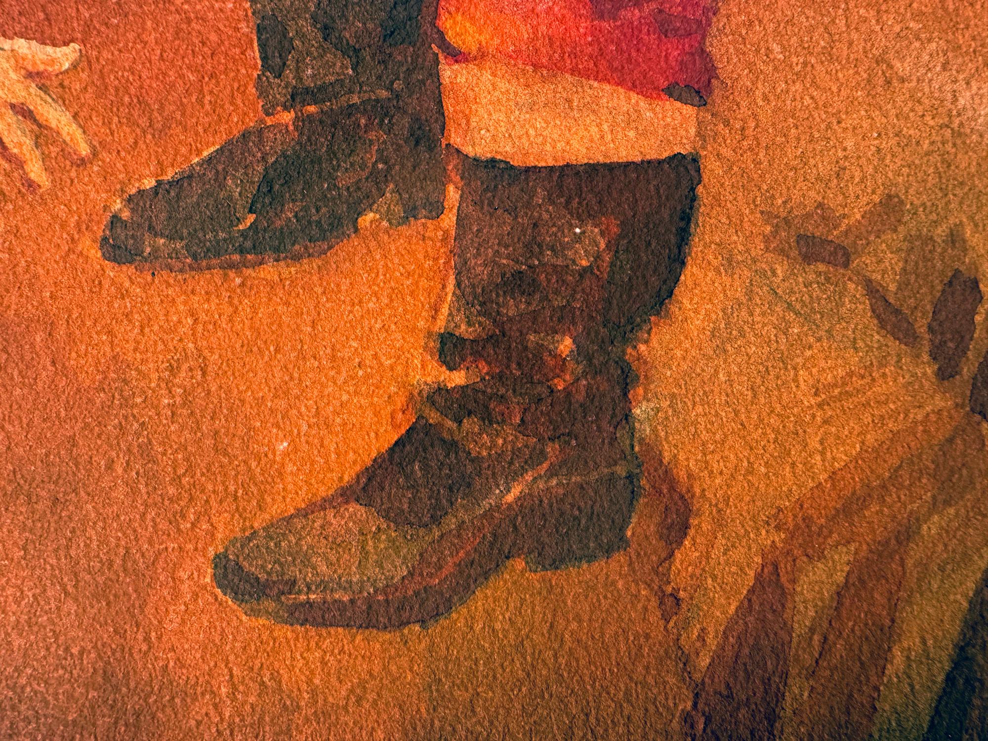 Le Père Noël fait un petit câlin à maman.
Elmer Simms Campbell a été le premier illustrateur afro-américain à travailler pour les principaux magazines de presse. 
Publié en décembre 1963 
Signé au crayon en bas à droite 
La vidéo téléchargée sur