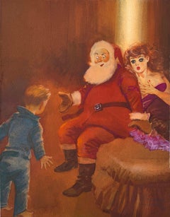 Santa Claus Sexy Playboy Cartoon Primer ilustrador afroamericano, Elmer Simms