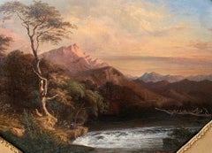 Paysage Fluvial Animé E Thevenet 1853