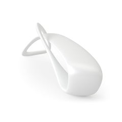 E-Turn, Lacquered Fibreglass Sculptural Bench Seat in White by Brodie Neill