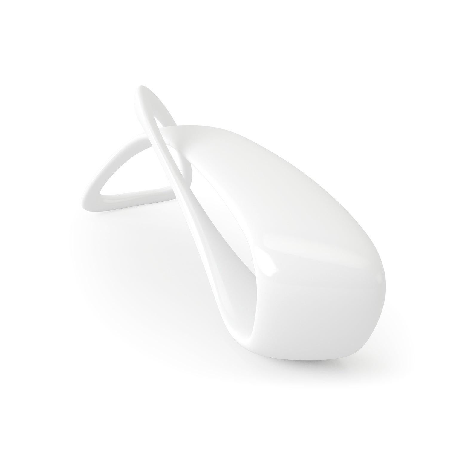British E-Turn, Lacquered Fibreglass Sculptural Bench Seat in White by Brodie Neill For Sale