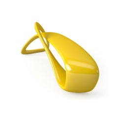 E-Turn, Lacquered Fibreglass Sculptural Bench Seat in Yellow by Brodie Neill