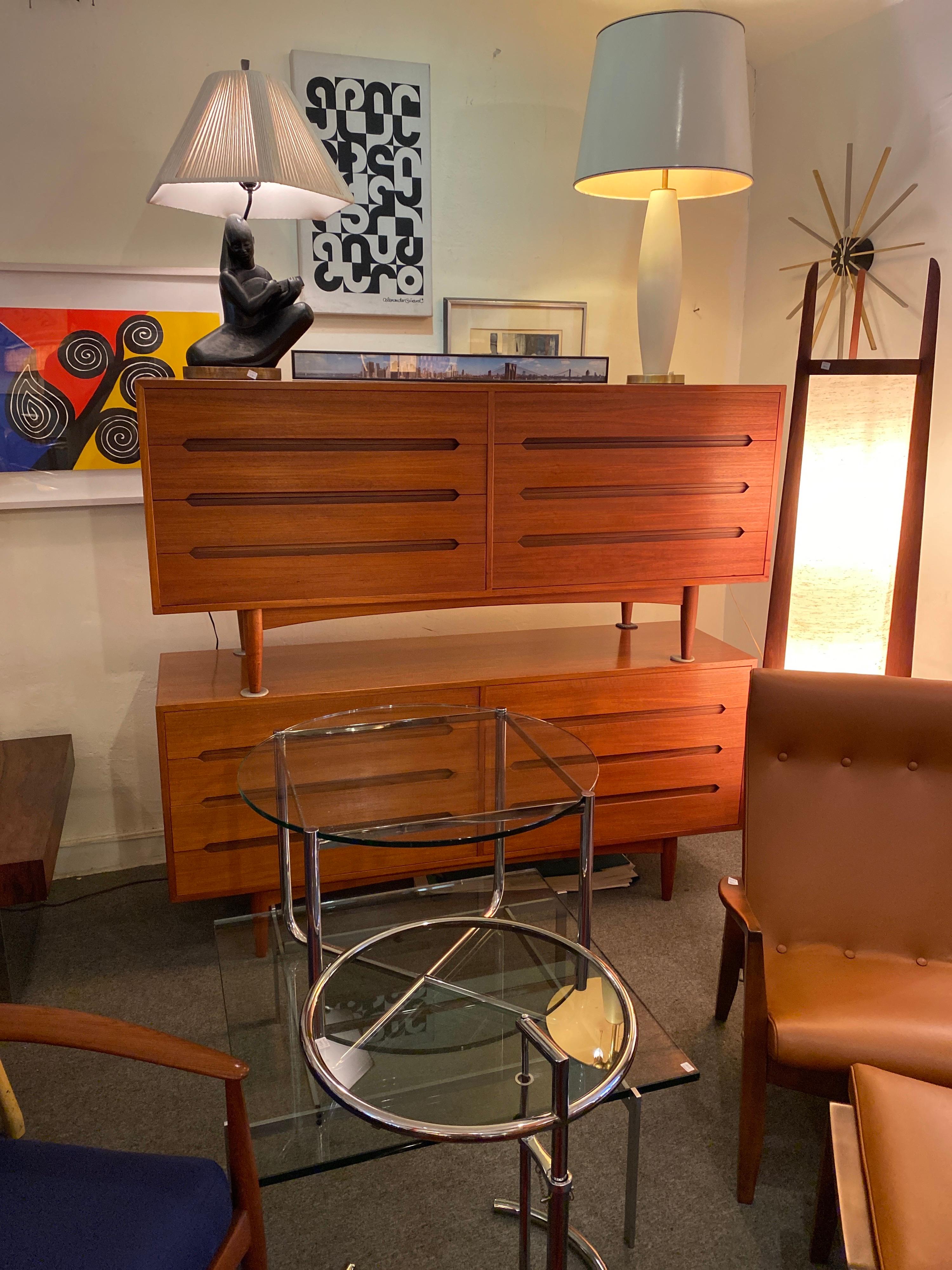 E. W. Bach Danish Teak 8 Drawer Dresser 8