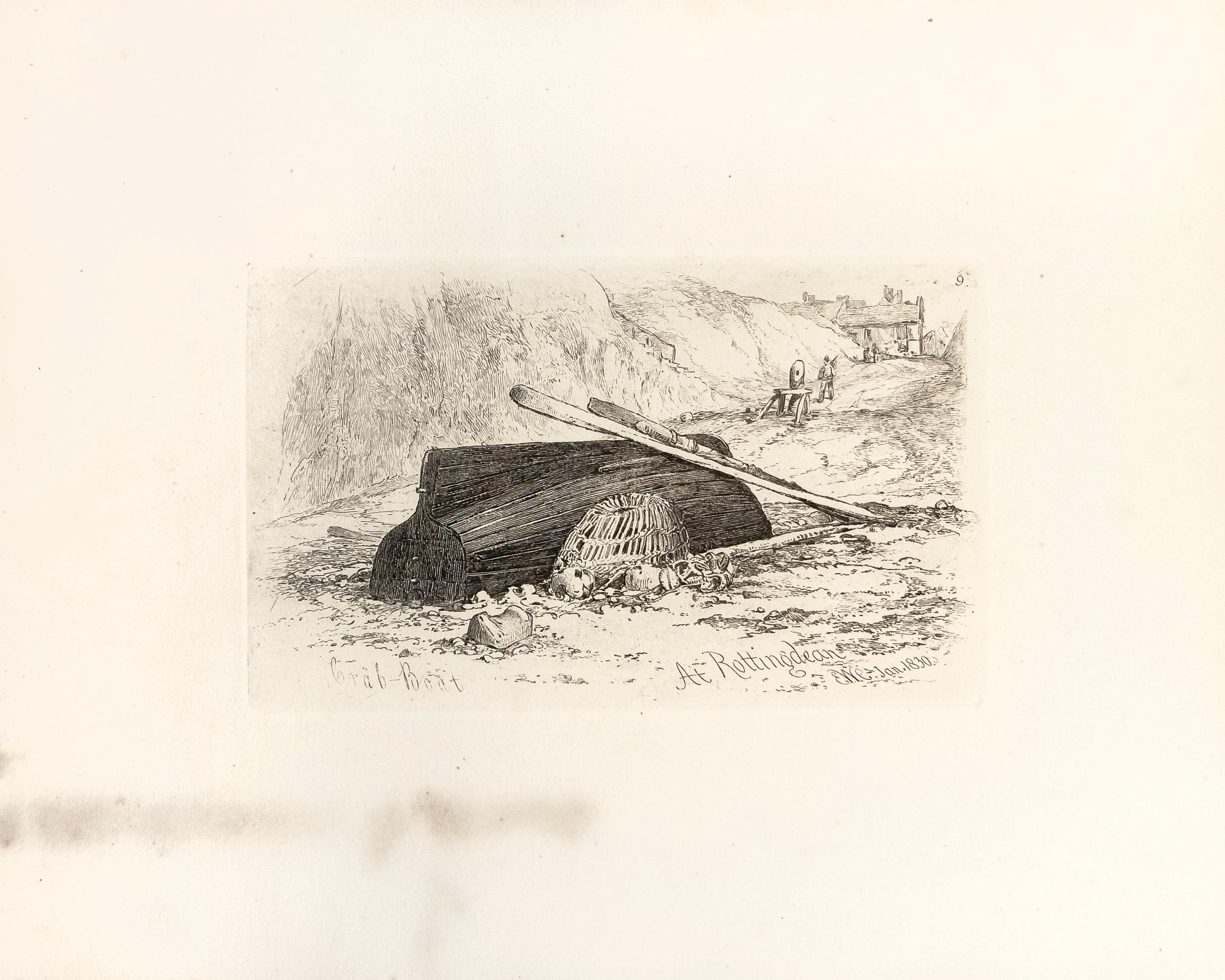 E. W. Cooke Print - 25: Crab-boat at Rottingdean