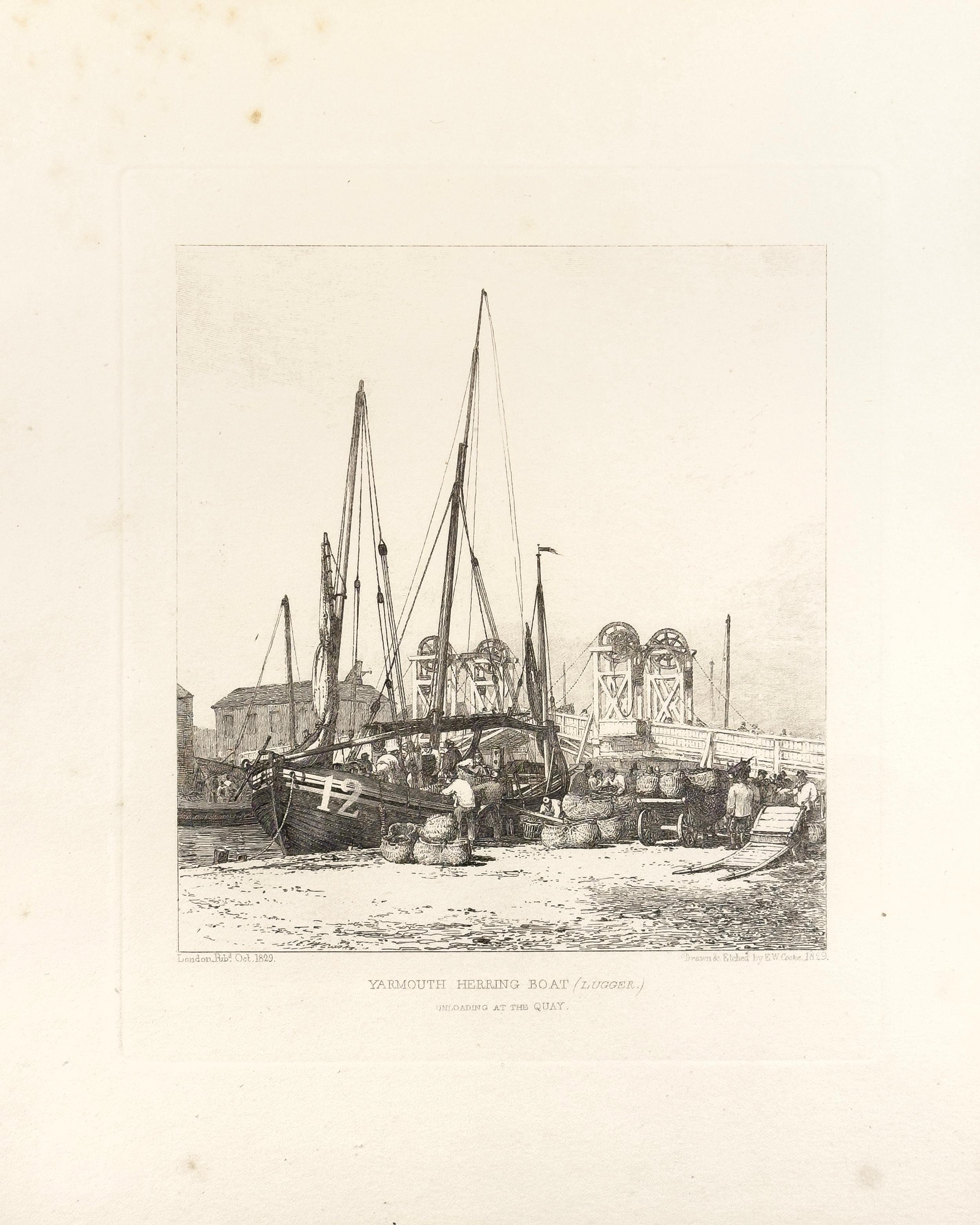 E. W. Cooke Print - 34: Yarmouth Herring Boat