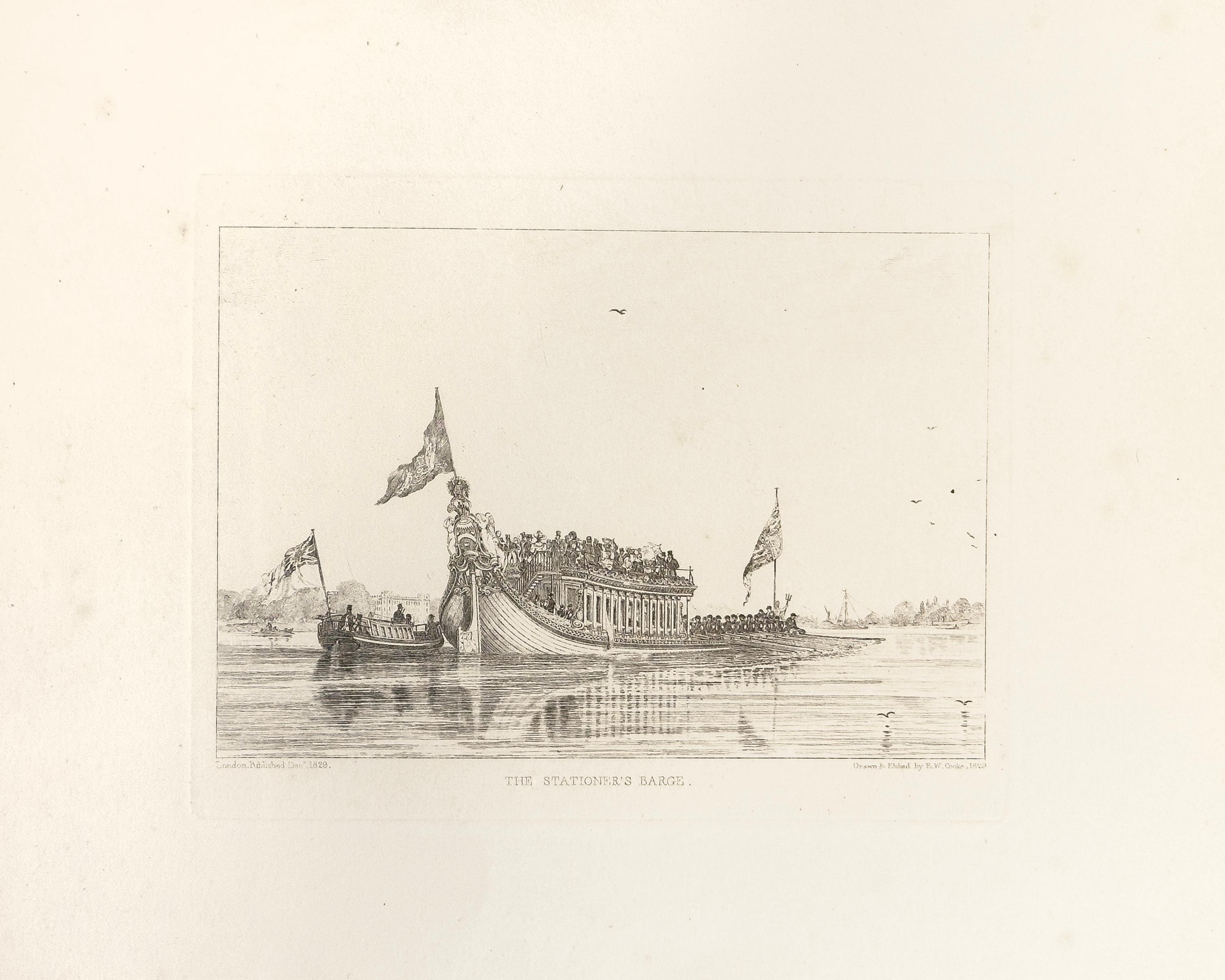 E. W. Cooke Landscape Print - 37: The Stationer's Barge