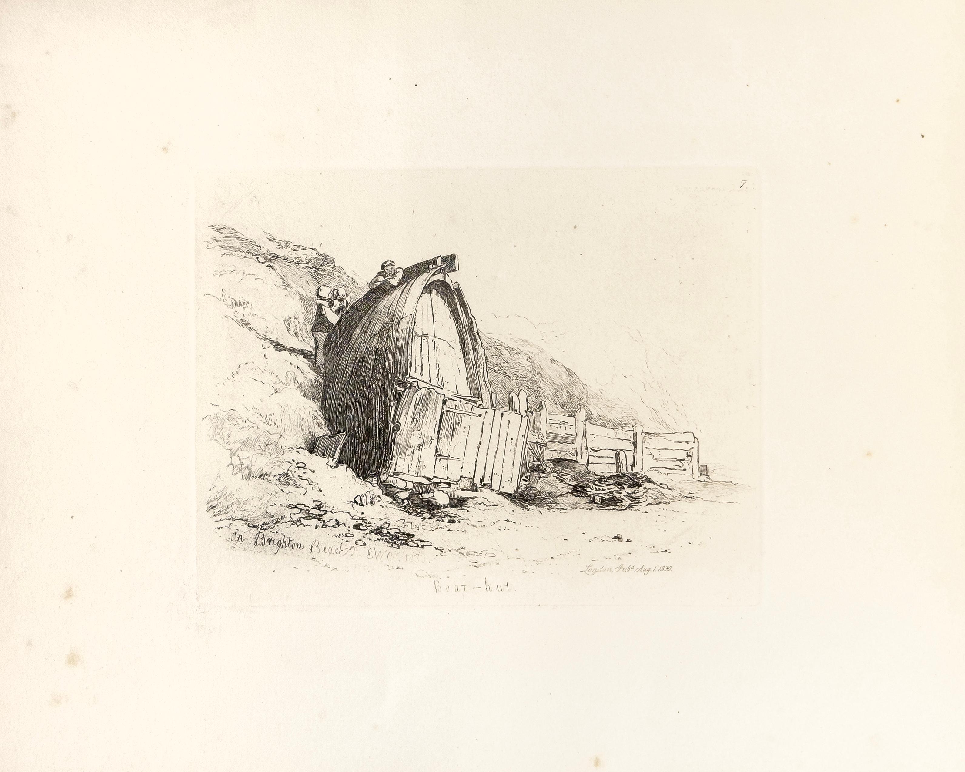 E. W. Cooke Print - 42: Boat-hut