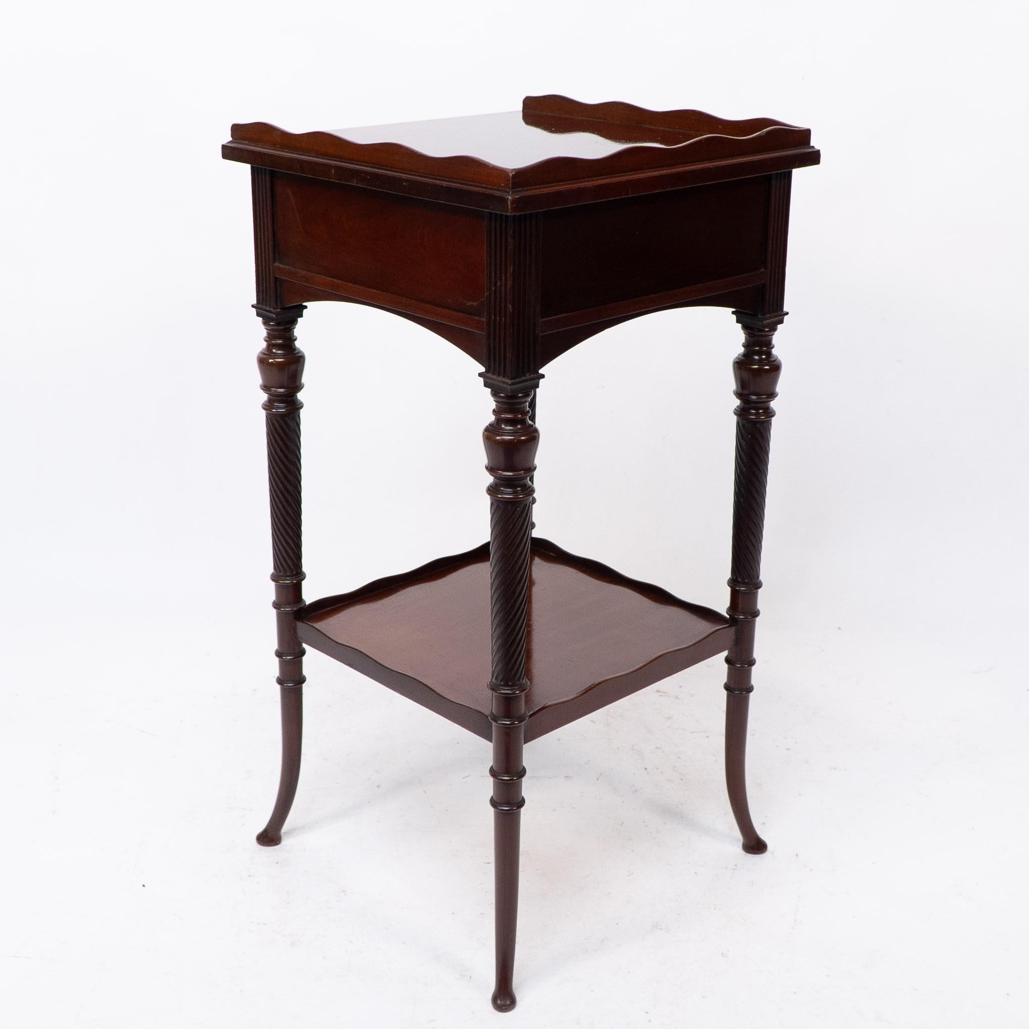 E W Godwin attr, for Collinson & Lock. An Aesthetic Movement mahogany side table For Sale 13