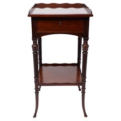 E W Godwin attr, for Collinson & Lock. An Aesthetic Movement mahogany side table
