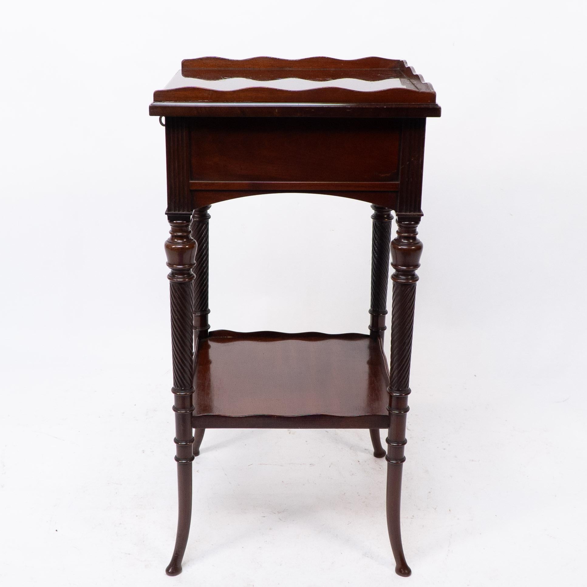 Late 19th Century E W Godwin attr, for Collinson & Lock. An Aesthetic Movement mahogany side table For Sale