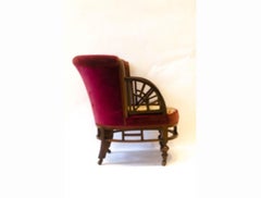 E W Godwin, Attributed an Anglo-Japanese Circular Armchair with Fan Shaped Arms