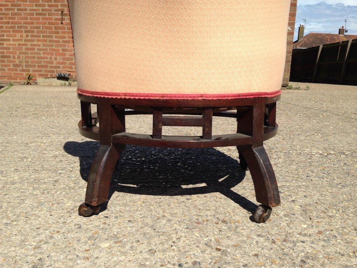 Late 19th Century E W Godwin, Attributed, an Anglo-Japanese Circular Armchair with Fan Shaped Arms For Sale