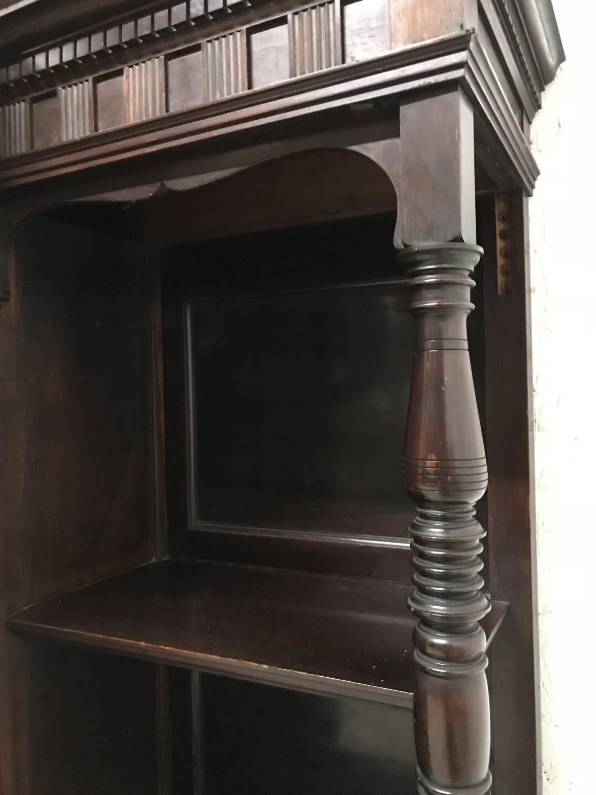 E W Godwin Attribute by Collinson & Lock Rosewood Cabinet, London Stamped 7784 3