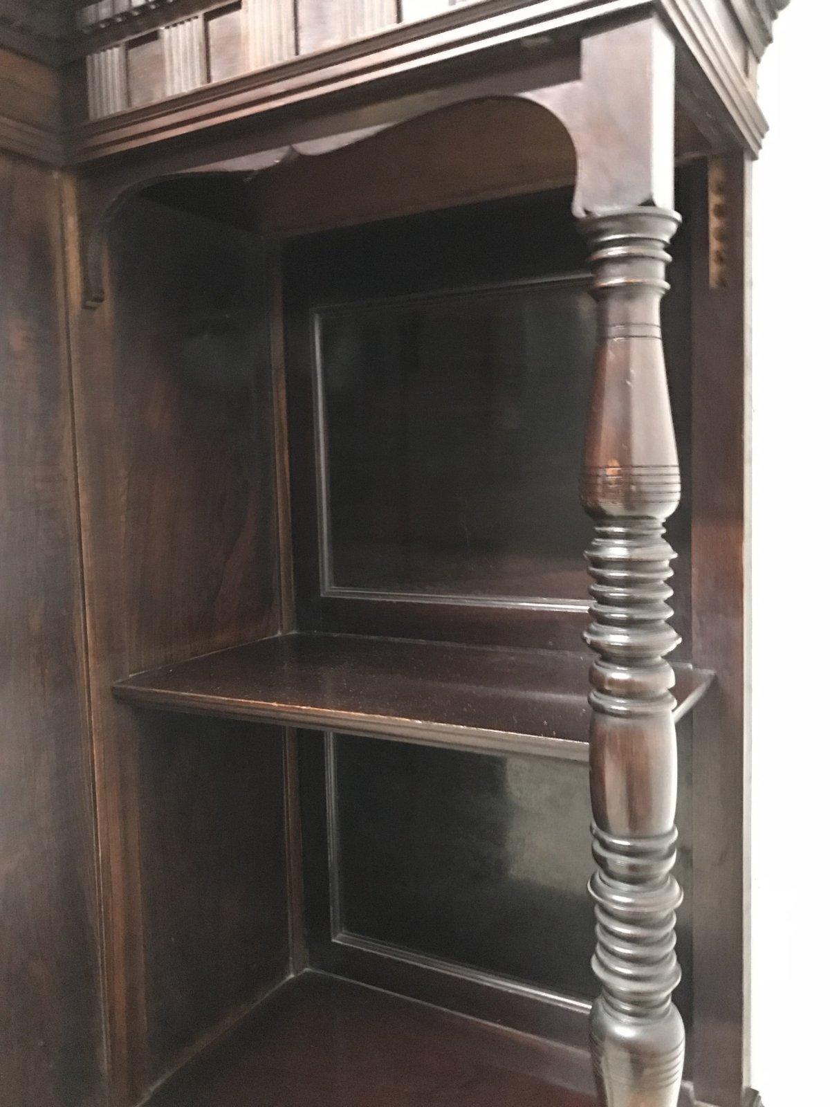E W Godwin Attribute by Collinson & Lock Rosewood Cabinet, London Stamped 7784 4