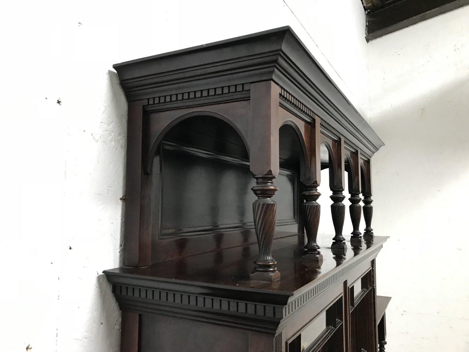English E W Godwin Attribute by Collinson & Lock Rosewood Cabinet, London Stamped 7784