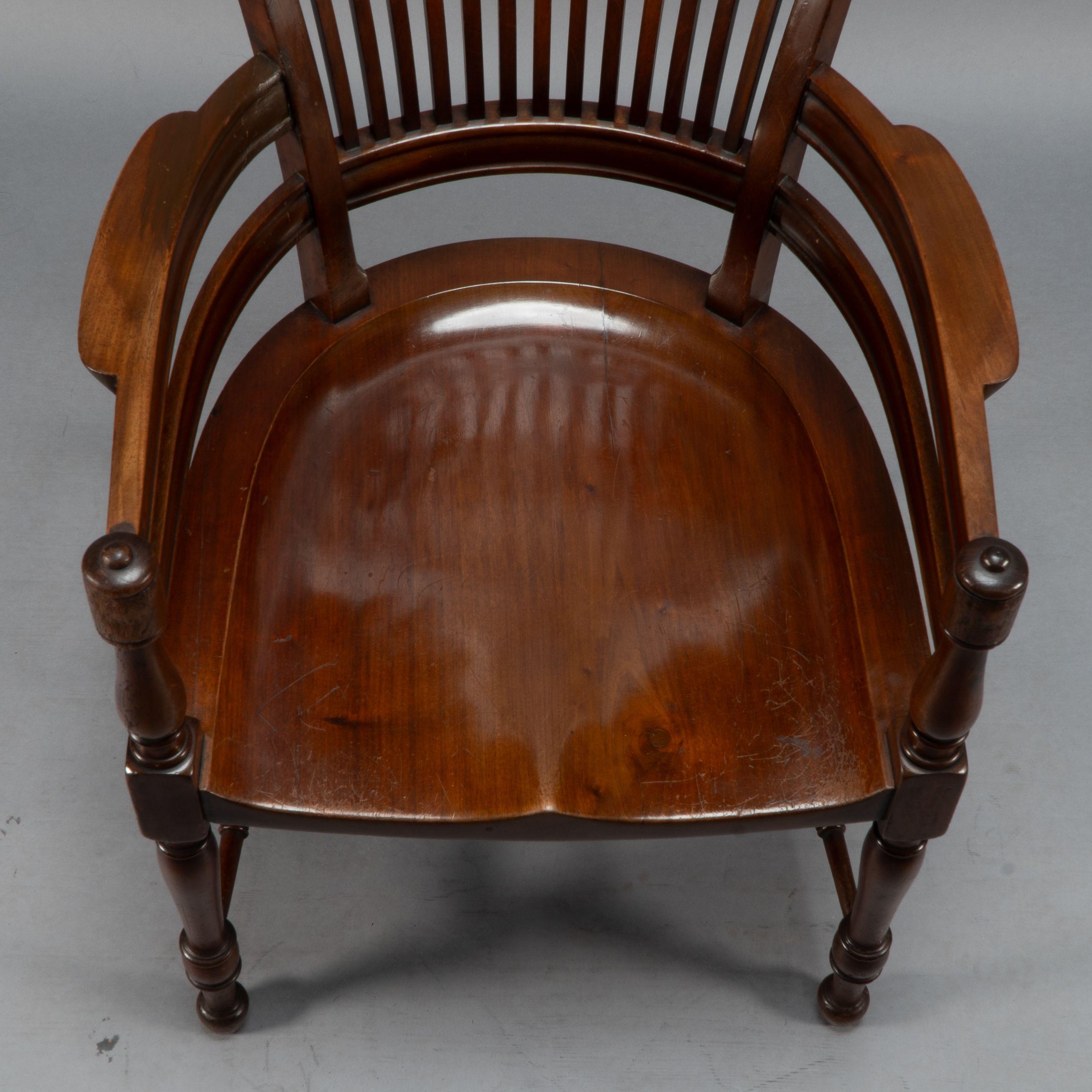 E. W. Godwin, Attributed. A tall back serpentine shape Walnut Armchair For Sale 7