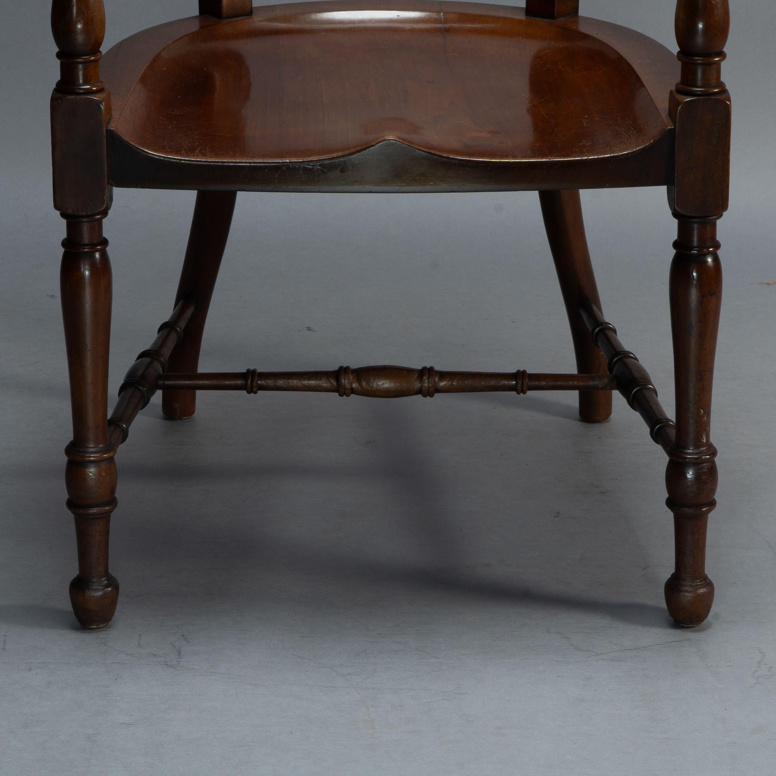 E. W. Godwin, Attributed. A tall back serpentine shape Walnut Armchair For Sale 9