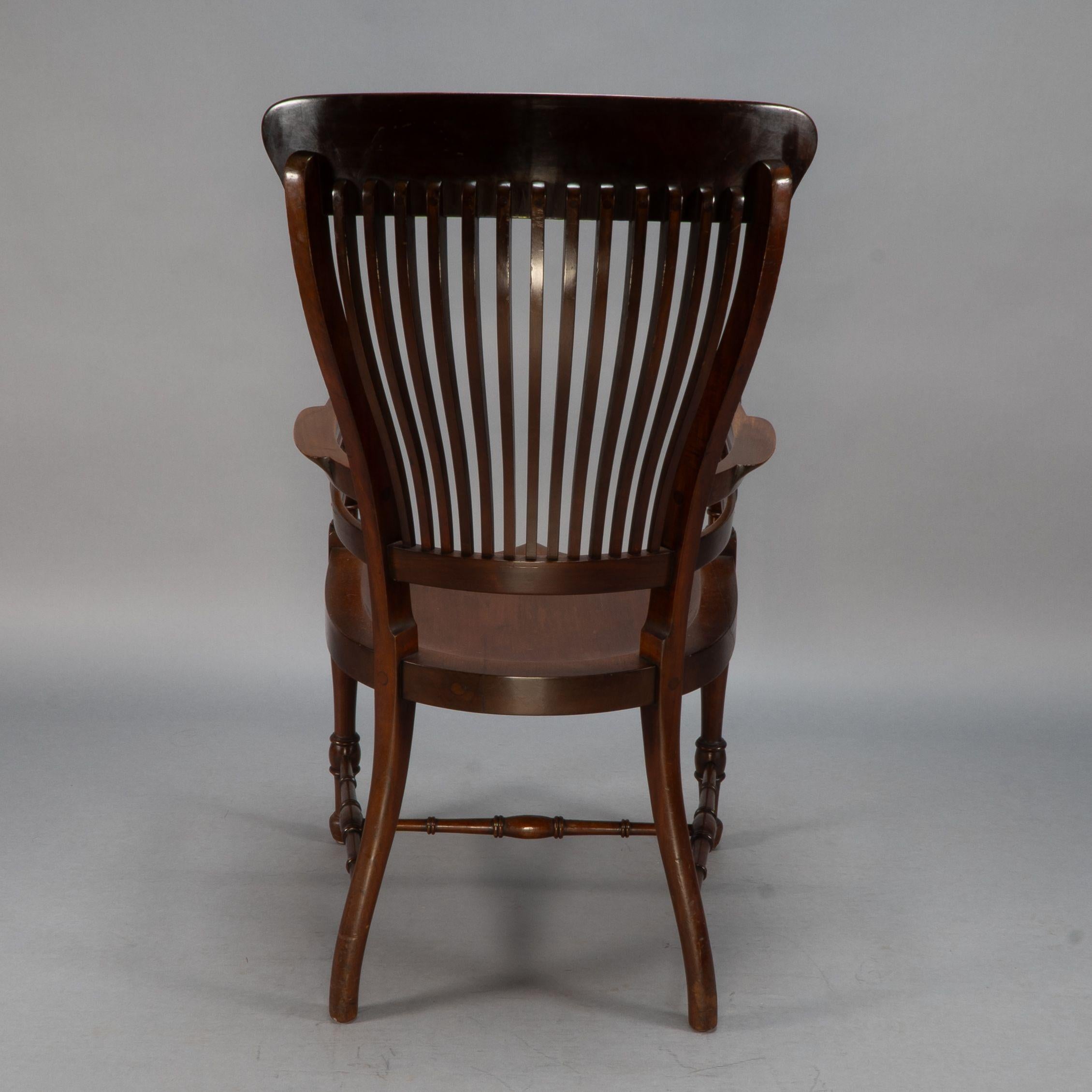E. W. Godwin, Attributed. A tall back serpentine shape Walnut Armchair For Sale 11