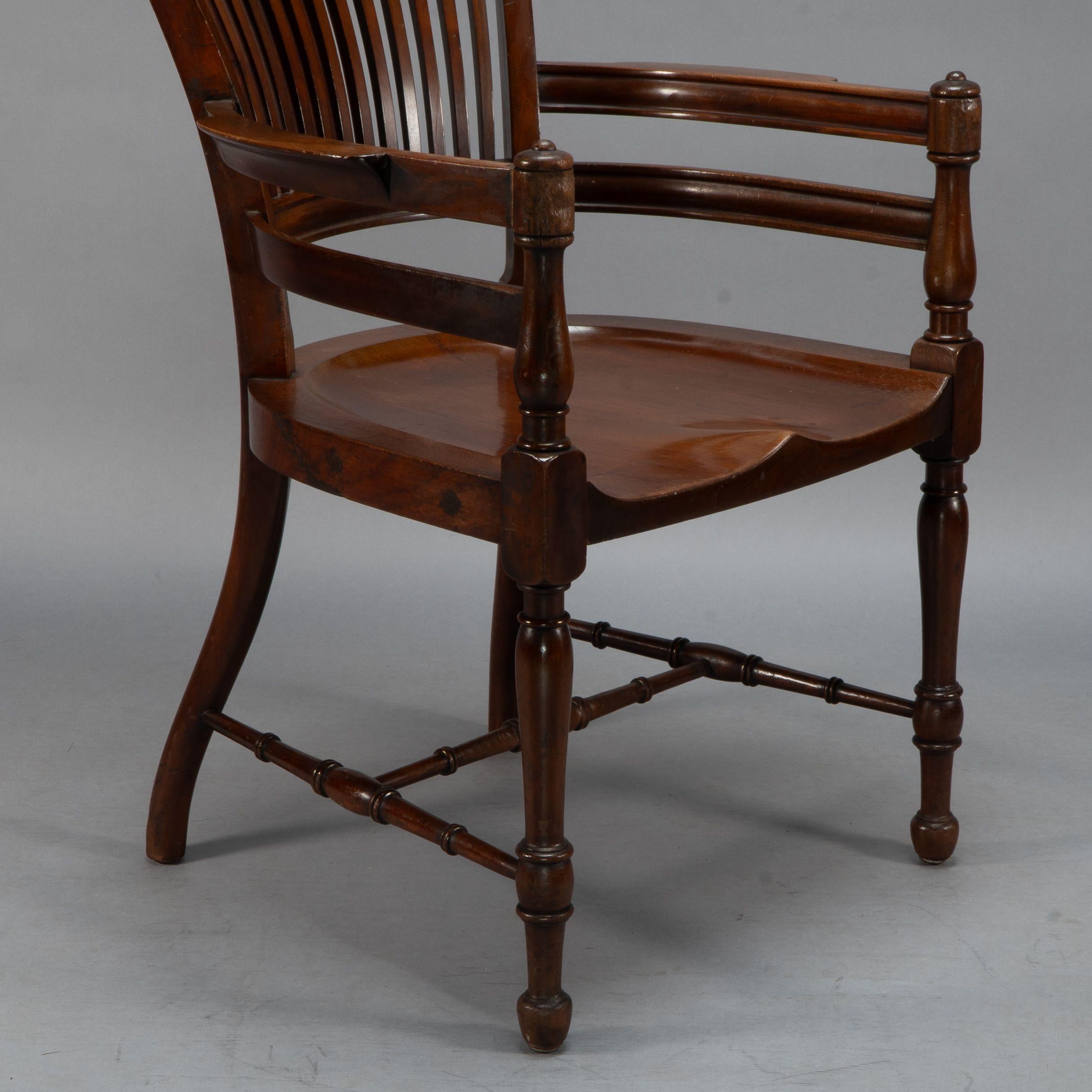 E. W. Godwin, Attributed. A tall back serpentine shape Walnut Armchair For Sale 3