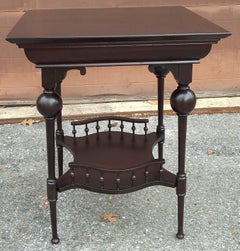 E W Godwin Attributed Aesthetic Movement Mahogany Tiered Side Table, Circa 1860s
