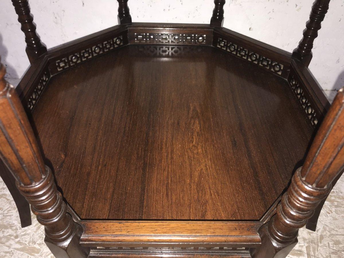 E W Godwin, Attributed to Anglo Japanese Rosewood Eight Leg Table For Sale 1
