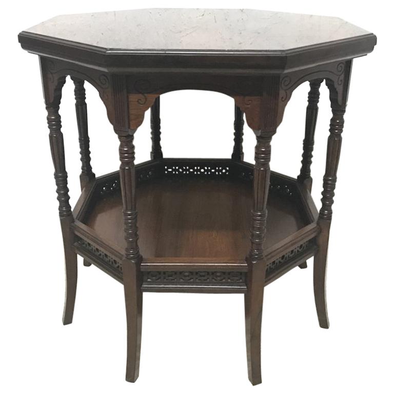 E W Godwin, Attributed to Anglo Japanese Rosewood Eight Leg Table For Sale