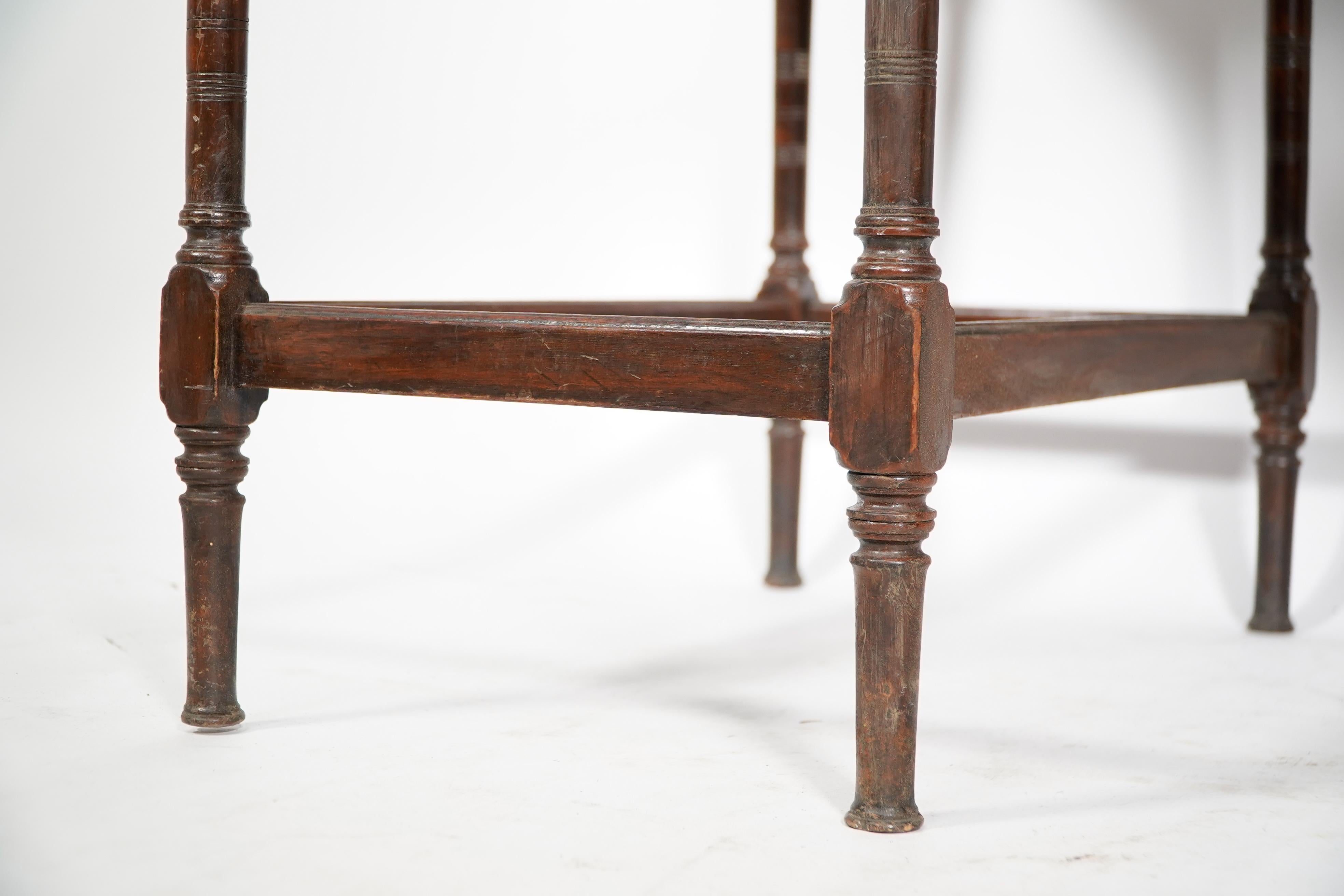 E W Godwin attr for Collinson & Lock. An Aesthetic Movement walnut writing table For Sale 14