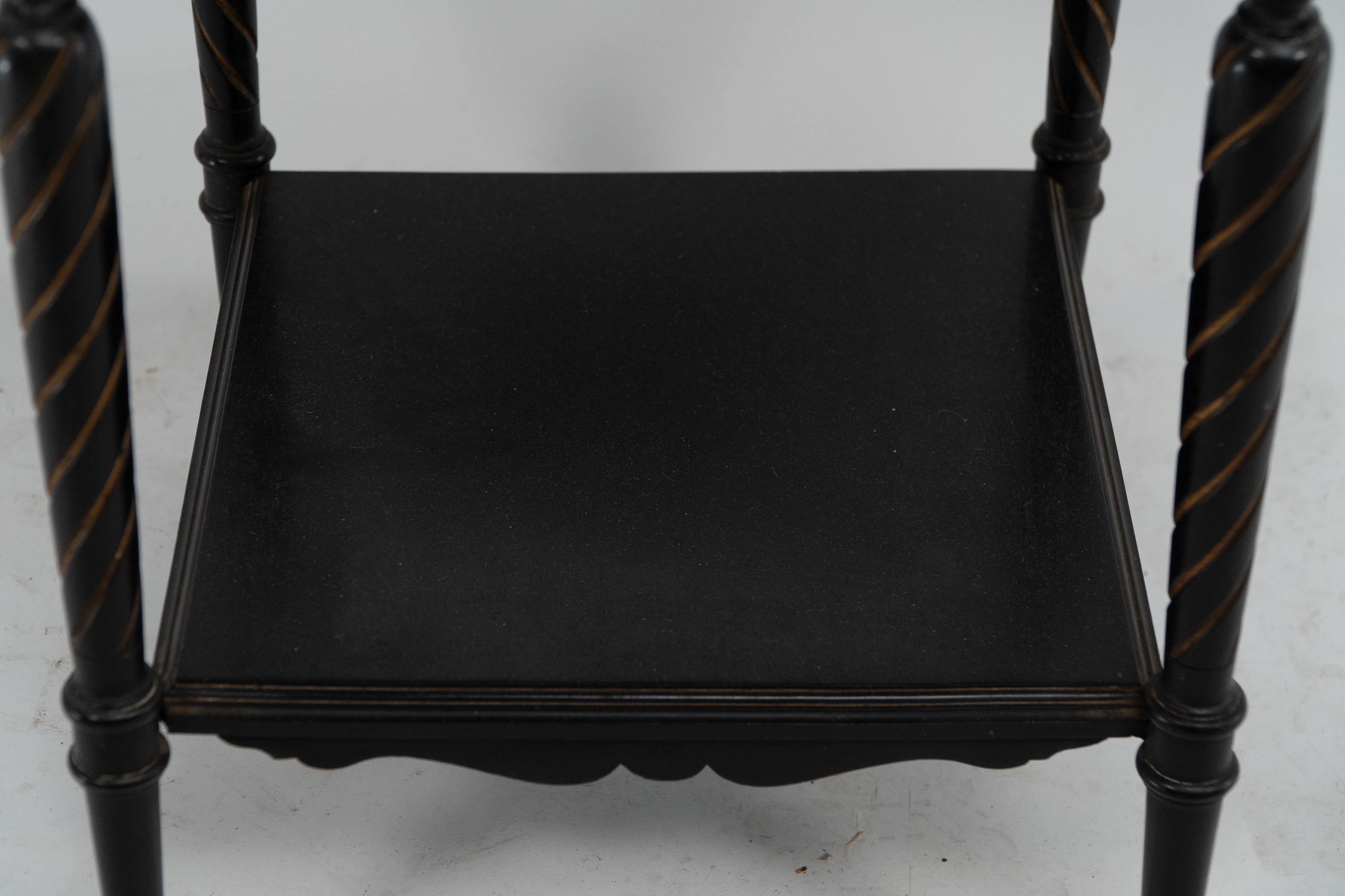 E W Godwin for Collinson & Lock An ebonised & parcel gilt side table chess table For Sale 6
