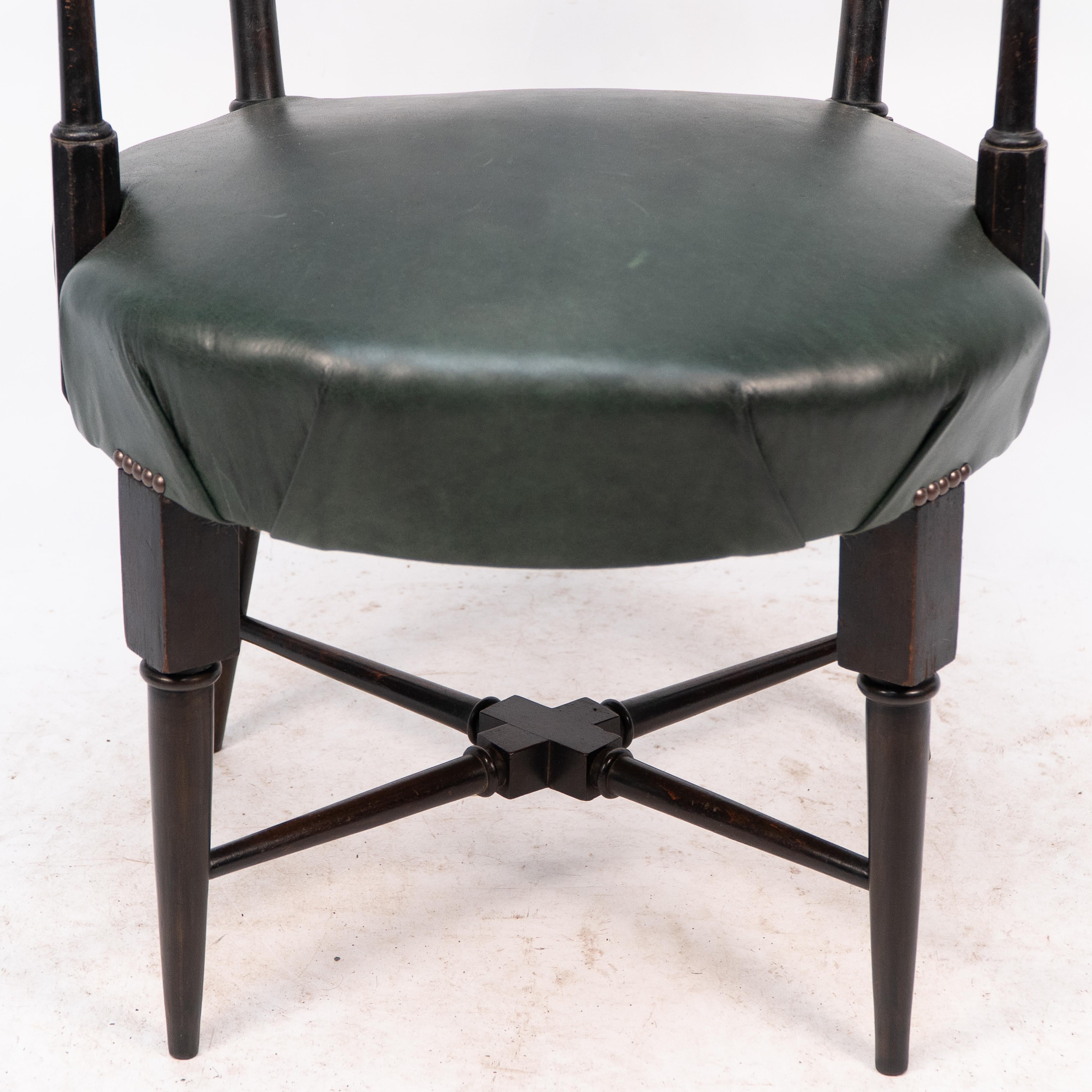 E W Godwin for William Watt. An Anglo-Japanese Old English or Jacobean armchair For Sale 5