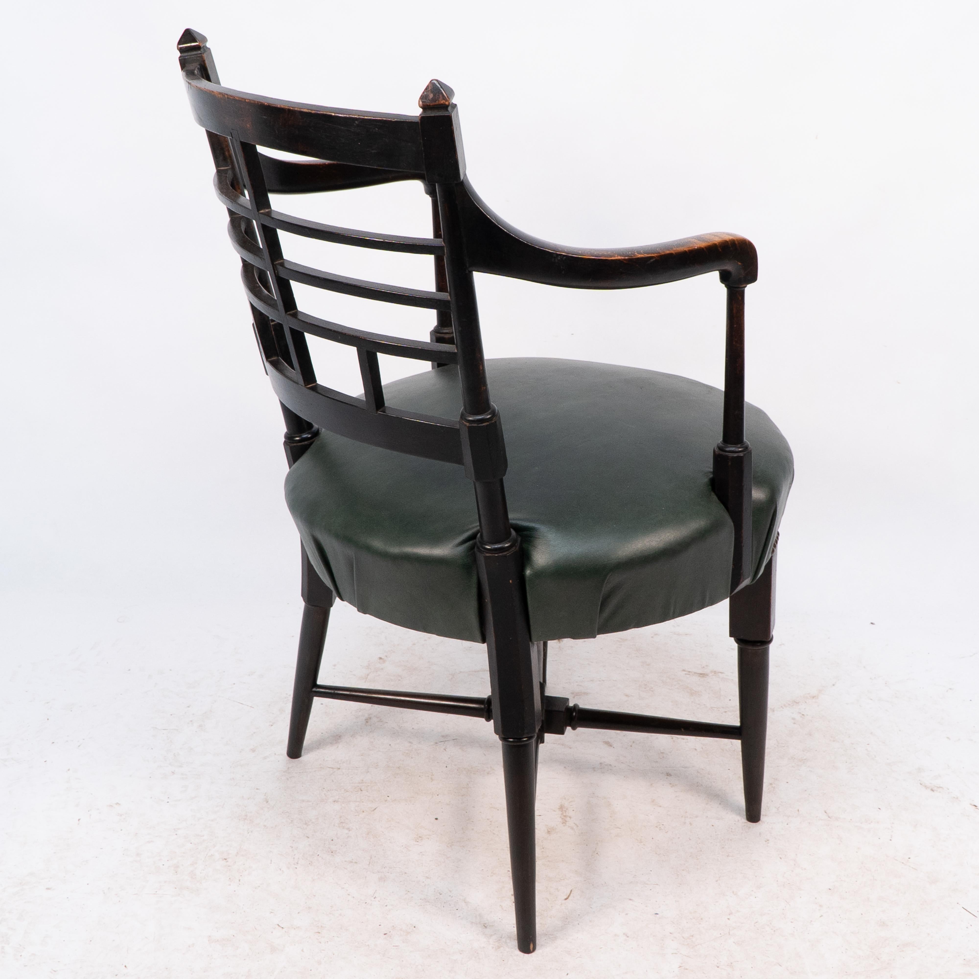 E W Godwin for William Watt. An Anglo-Japanese Old English or Jacobean armchair For Sale 7
