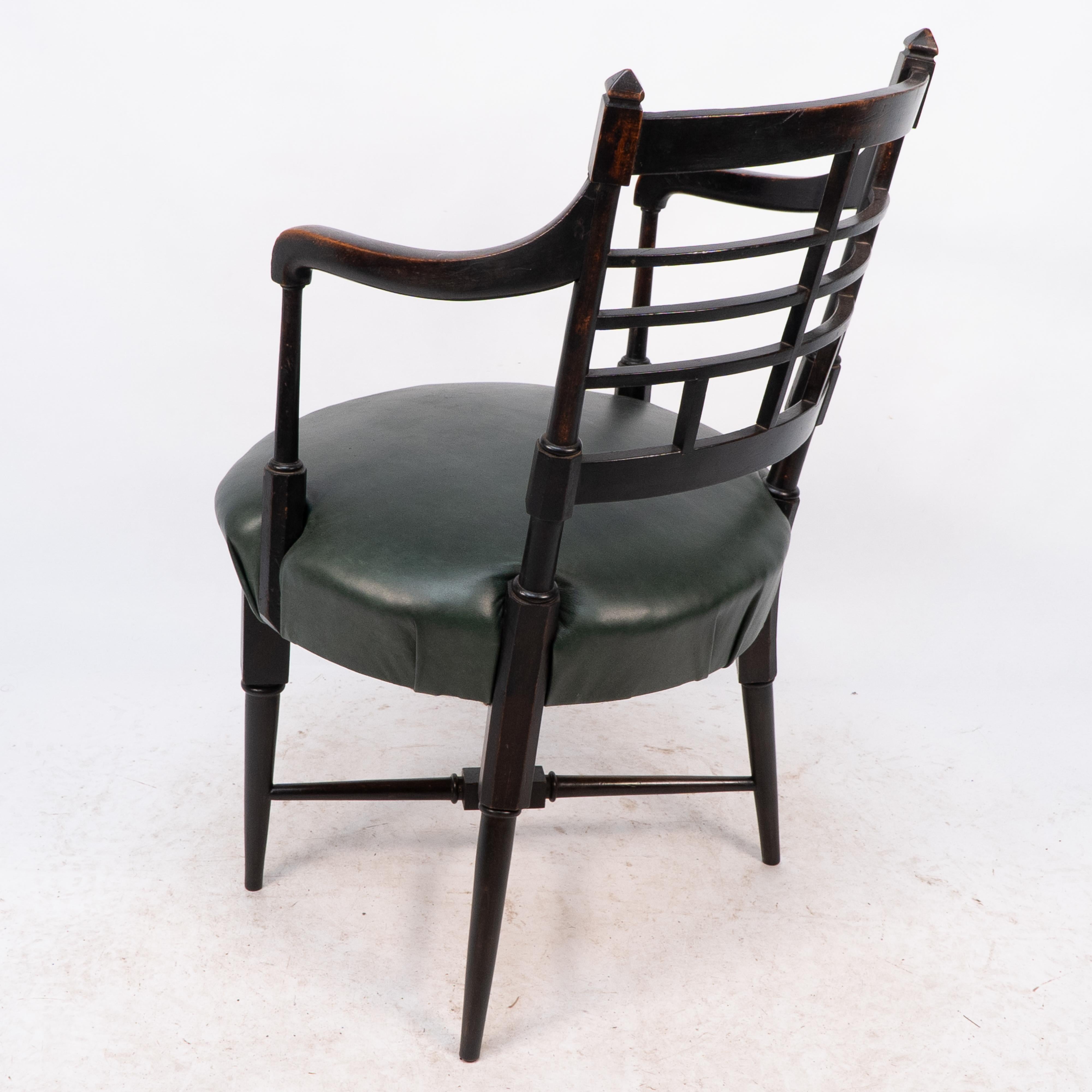 E W Godwin for William Watt. An Anglo-Japanese Old English or Jacobean armchair For Sale 9