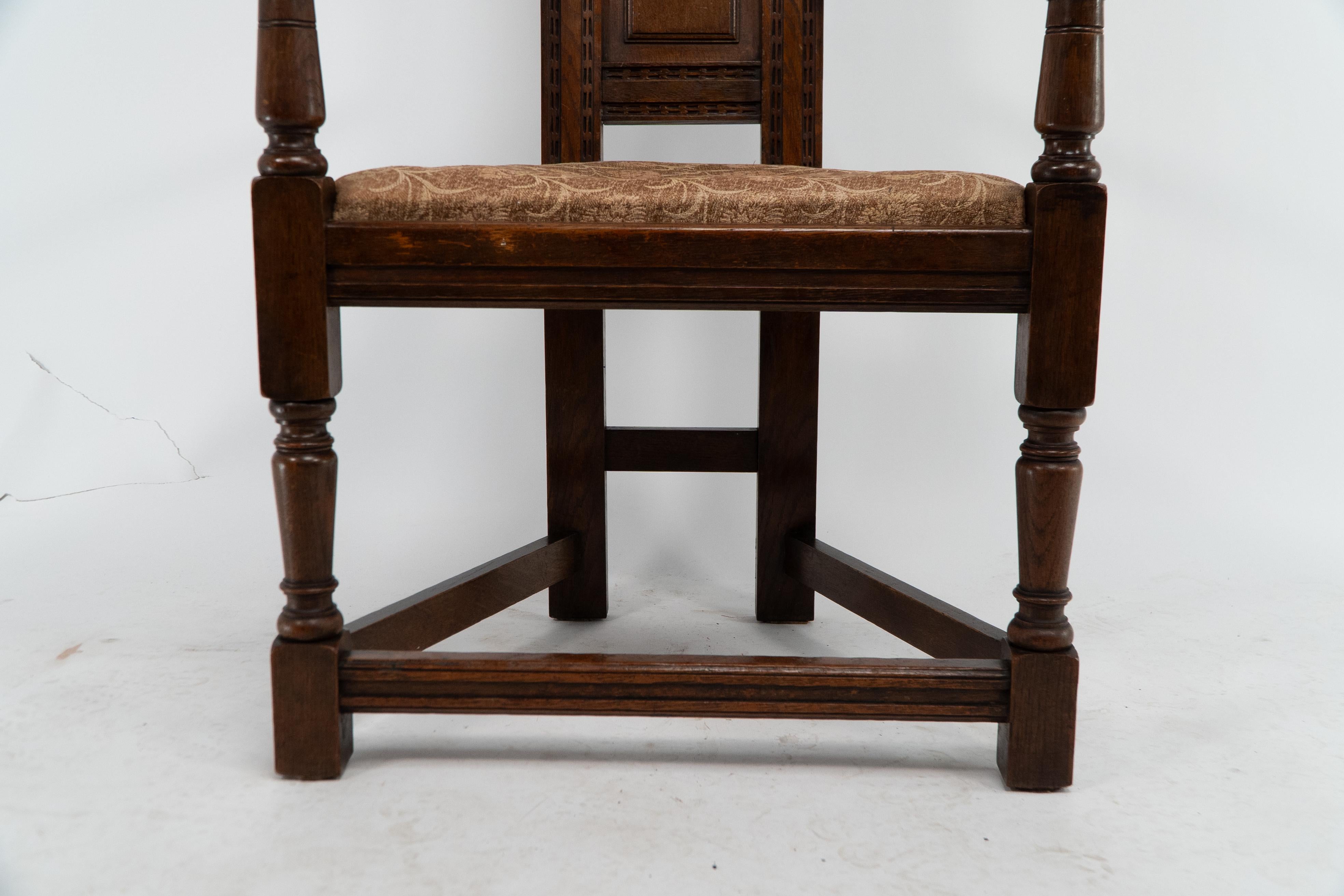 E W Godwin for William Watt. An oak Shakespeare armchair. One of only four known For Sale 3