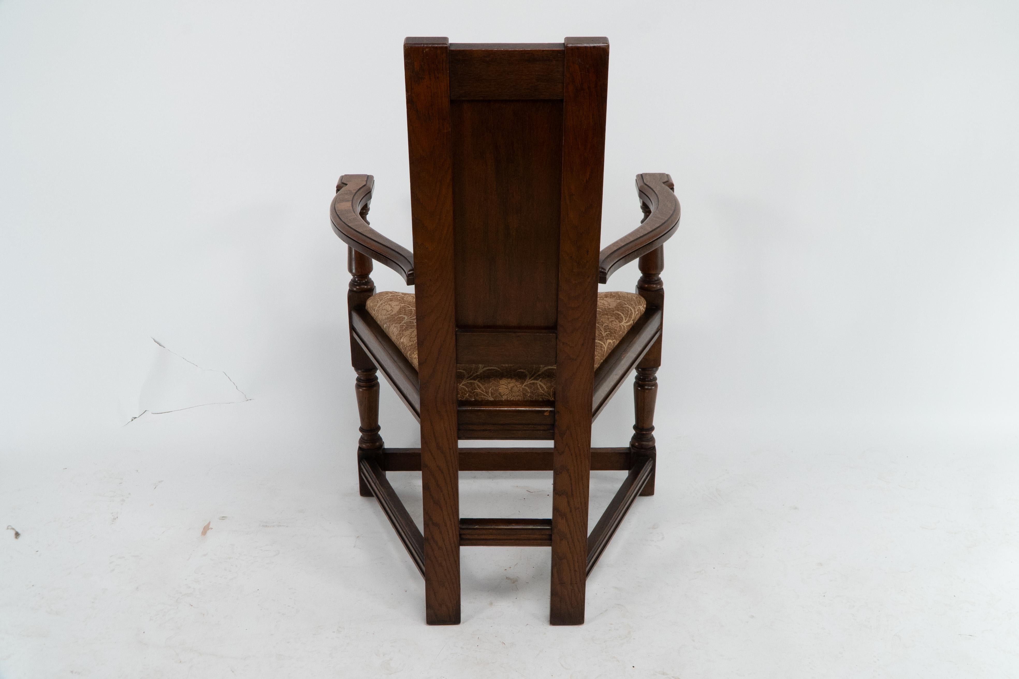 E W Godwin for William Watt. An oak Shakespeare armchair. One of only four known For Sale 5
