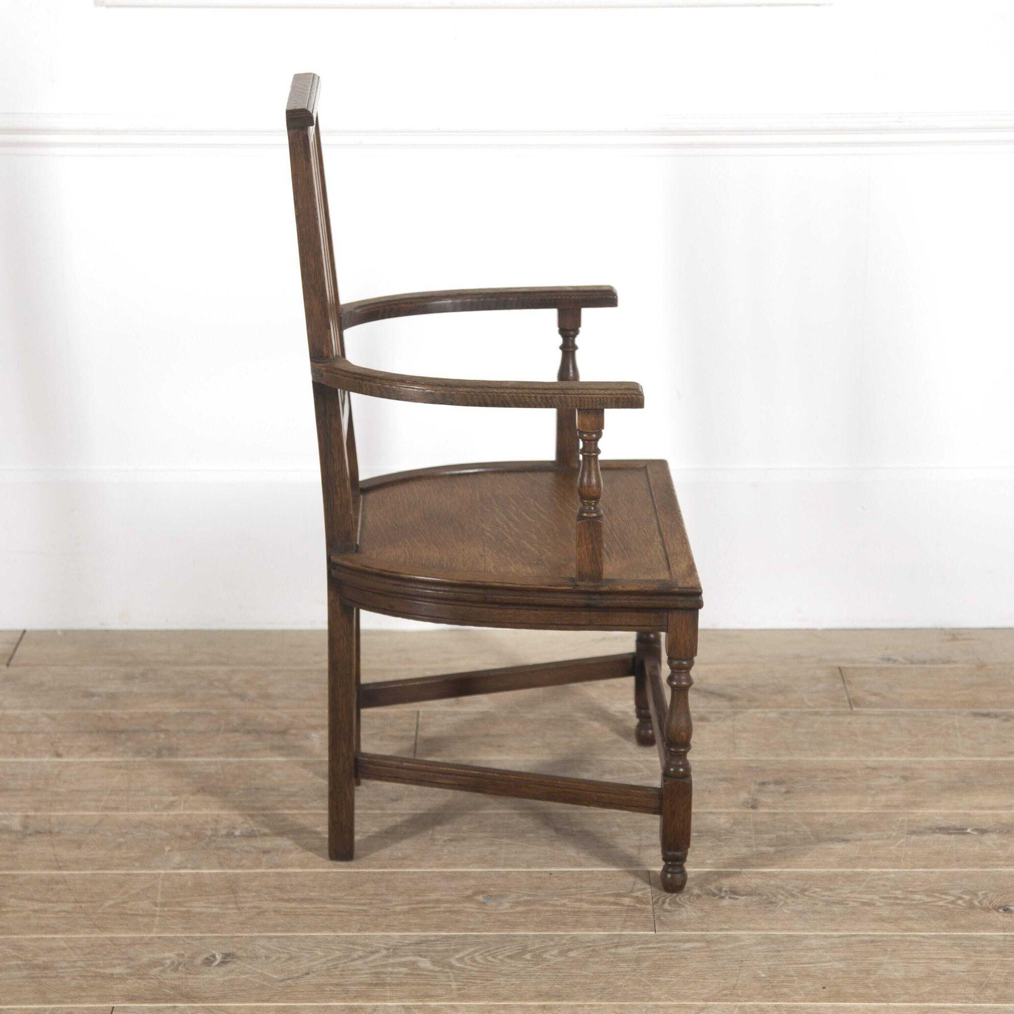 English E. W. Godwin Oak Shakespeare Chair For Sale