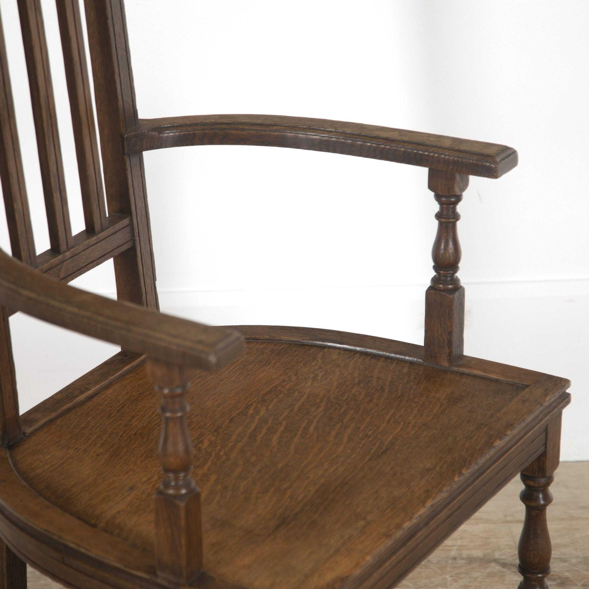 E. W. Godwin Oak Shakespeare Chair In Good Condition For Sale In Gloucestershire, GB