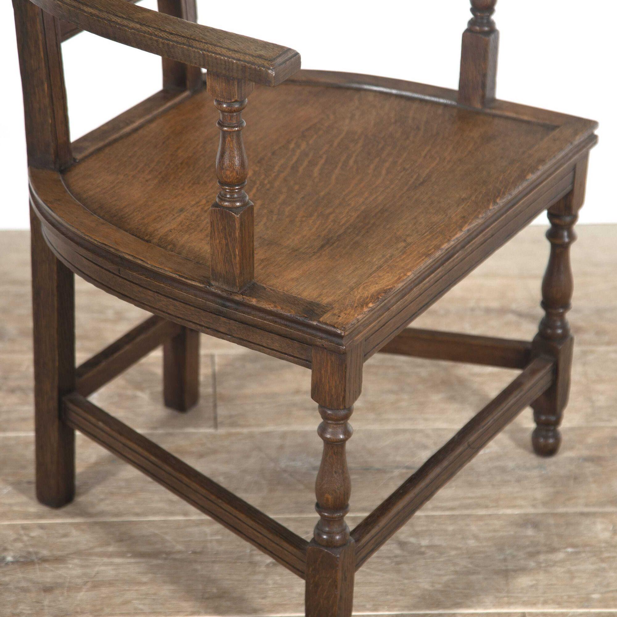 19th Century E. W. Godwin Oak Shakespeare Chair For Sale