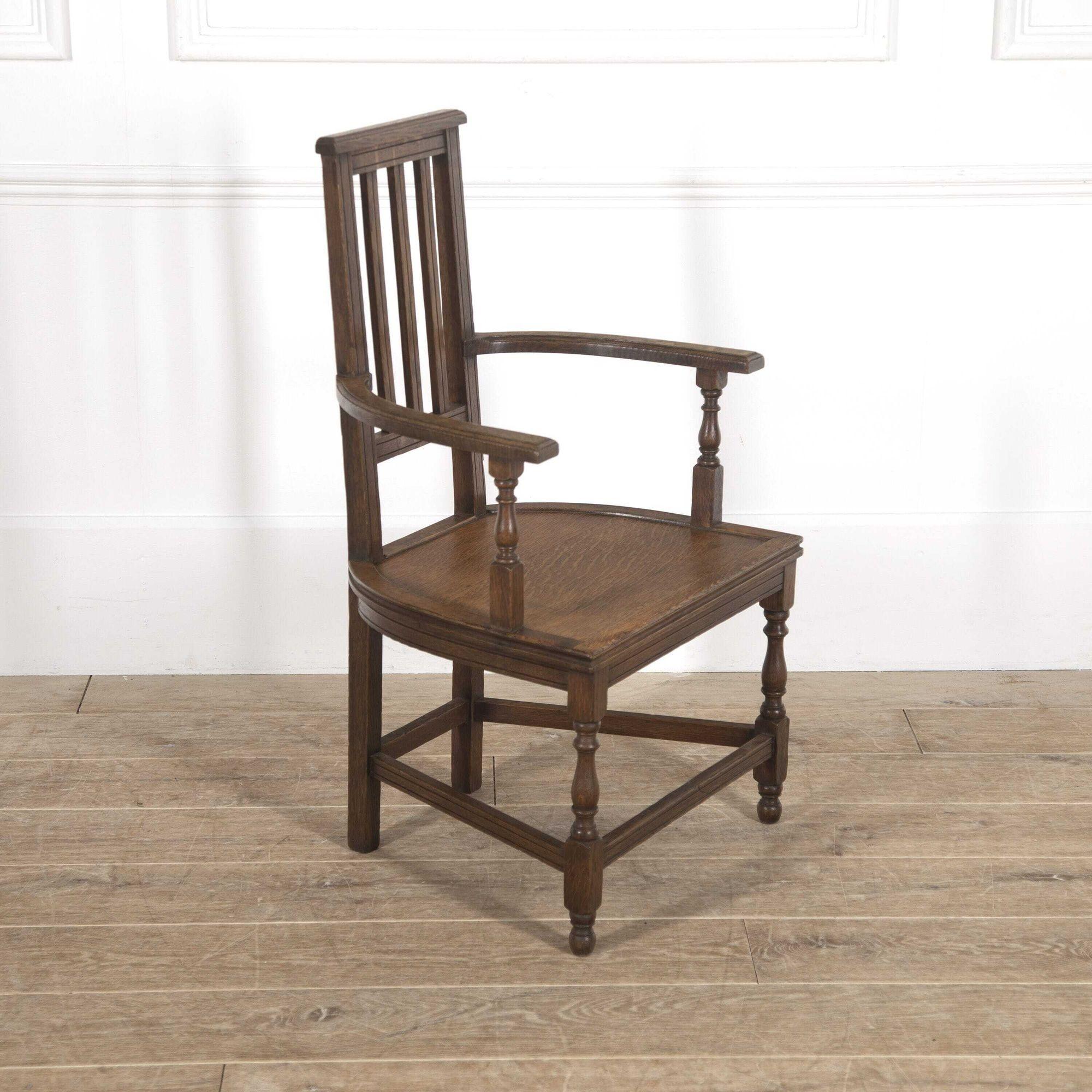 E. W. Godwin Oak Shakespeare Chair For Sale 1