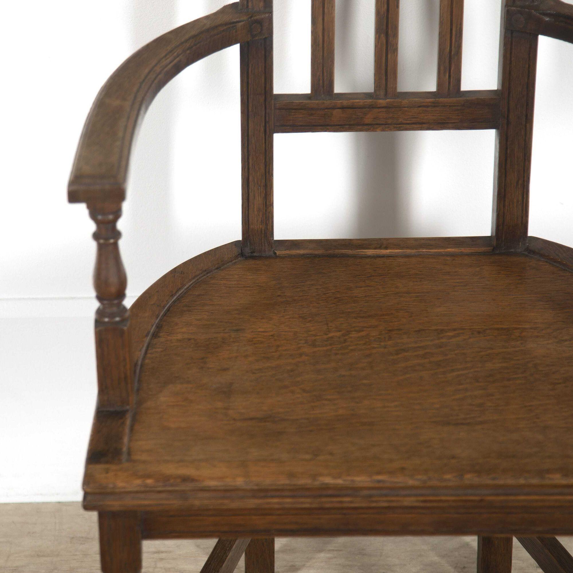 E. W. Godwin Oak Shakespeare Chair For Sale 2