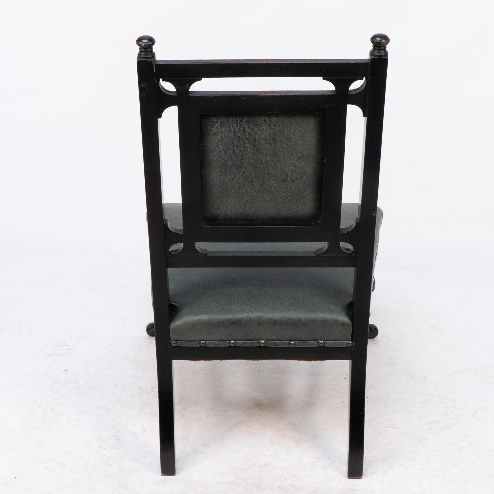 E W Godwin style of. An Anglo-Japanese nursing chair with thebes style turnings For Sale 7