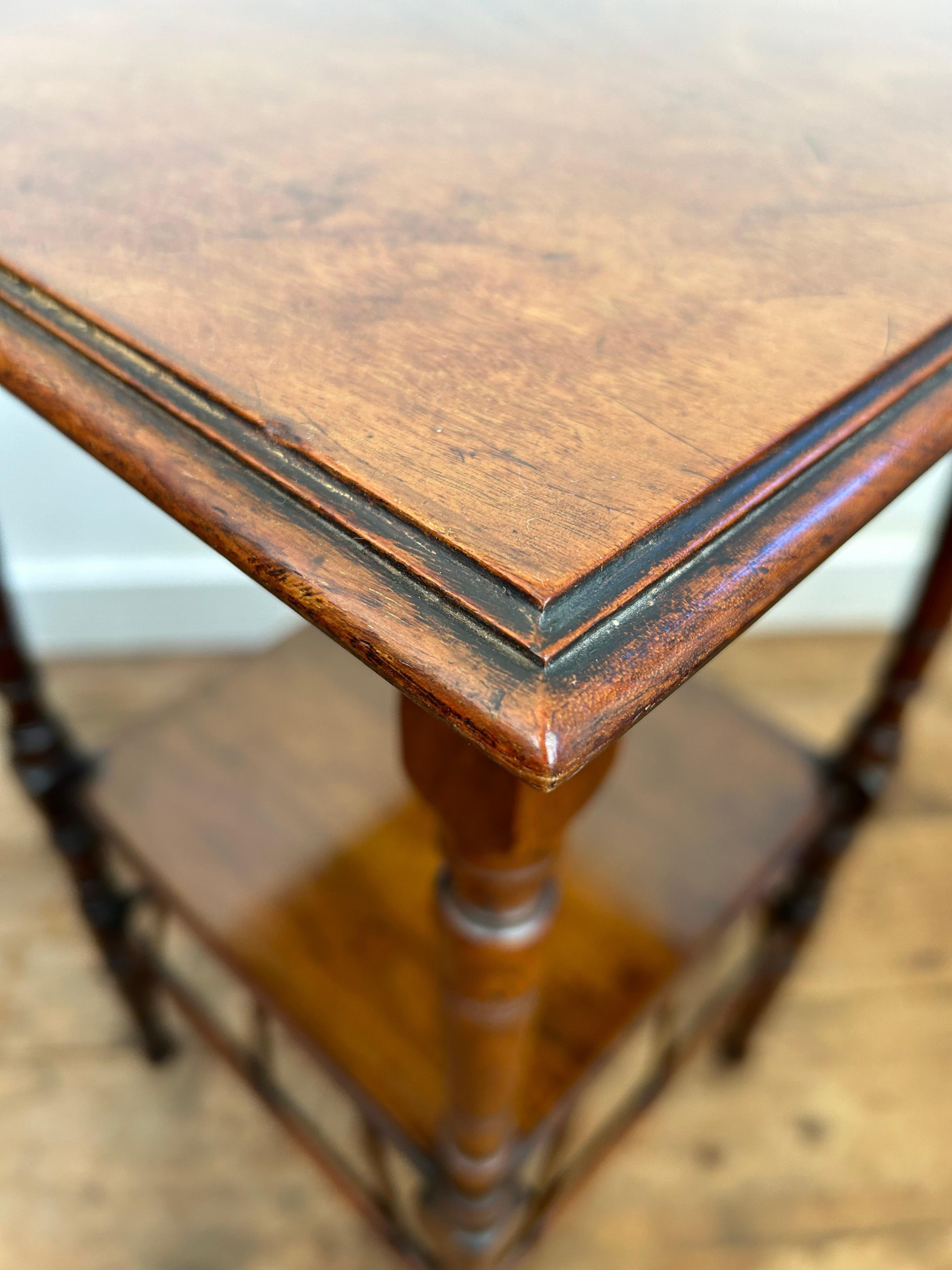 Hand-Crafted Antique English Walnut E W Godwin Style Side Table