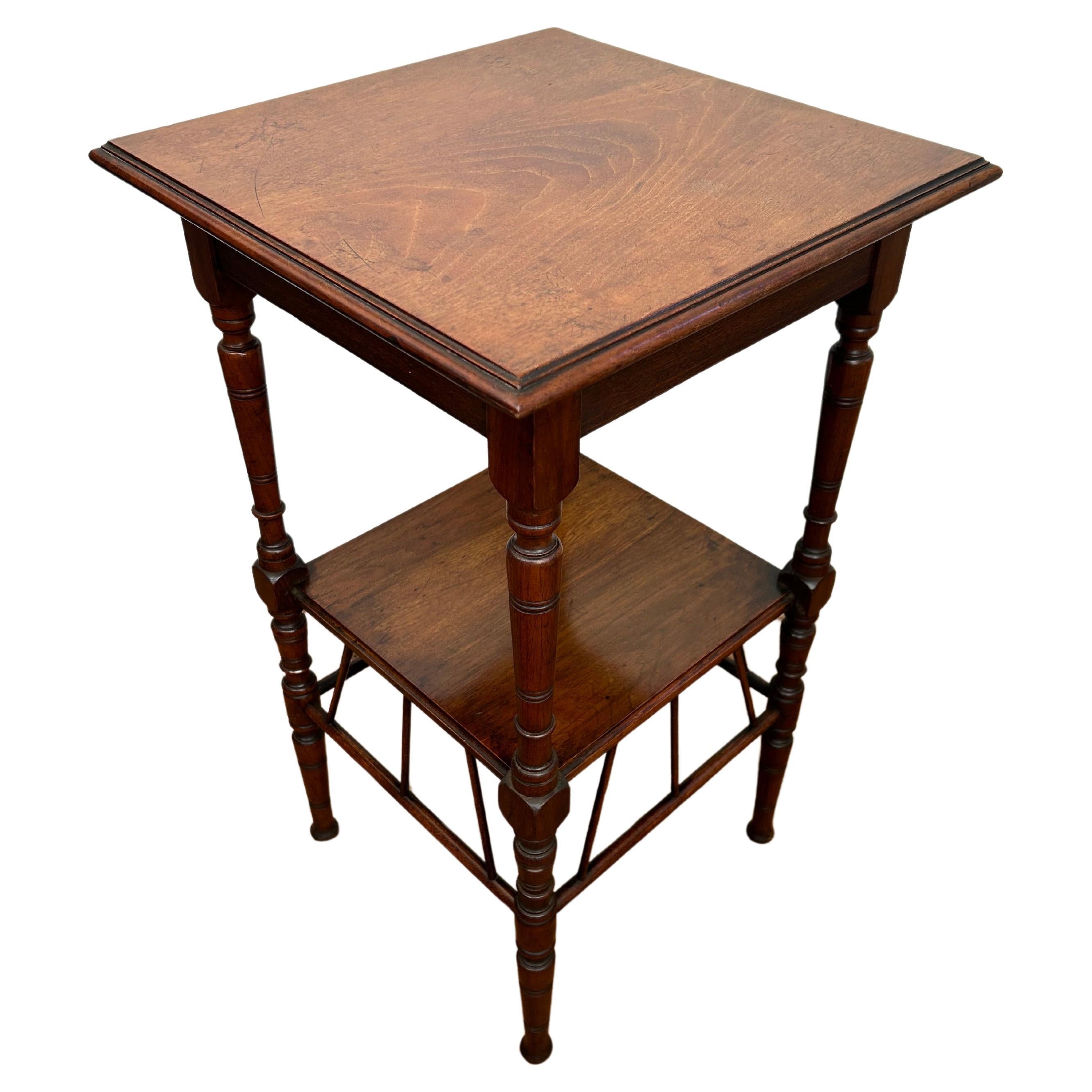 Antique English Walnut E W Godwin Style Side Table 