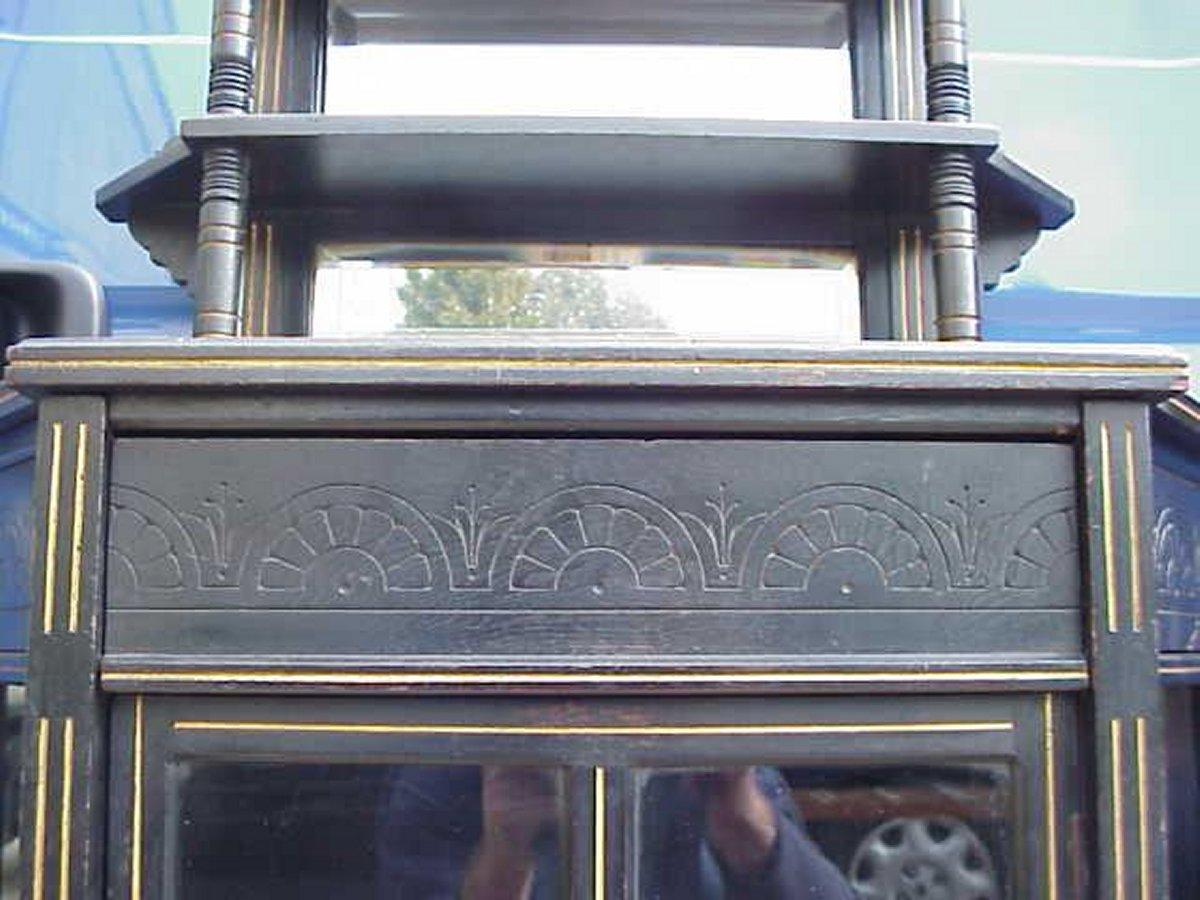 E W Godwin, William Watt, an Important Anglo-Japanese Ebonised Display Cabinet In Good Condition For Sale In London, GB