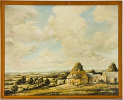 E. Williamson - Grande huile du milieu du 20e siècle signée, paysage
